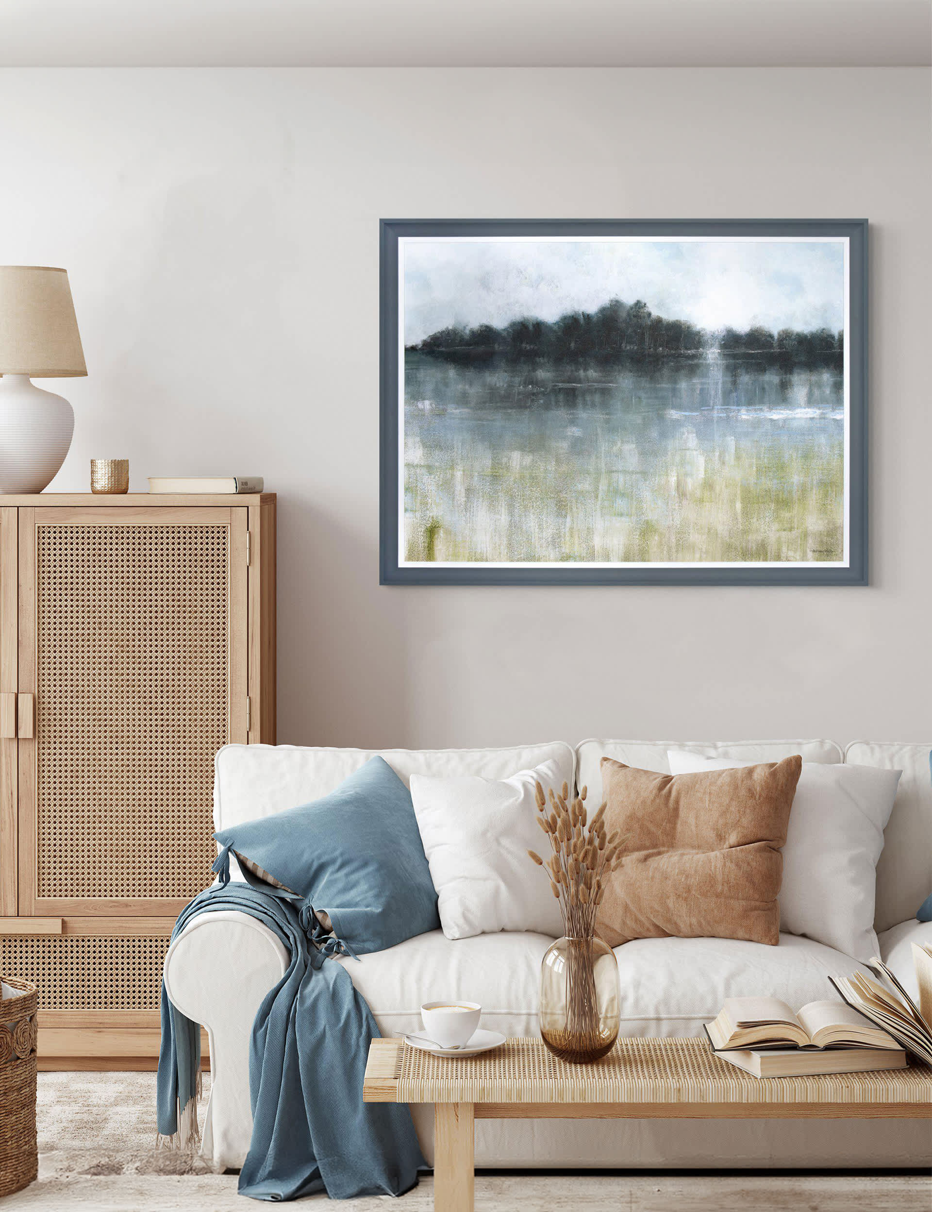 Gallery Direct Adrift Nature Rectangle Framed Art - Blue, Blue