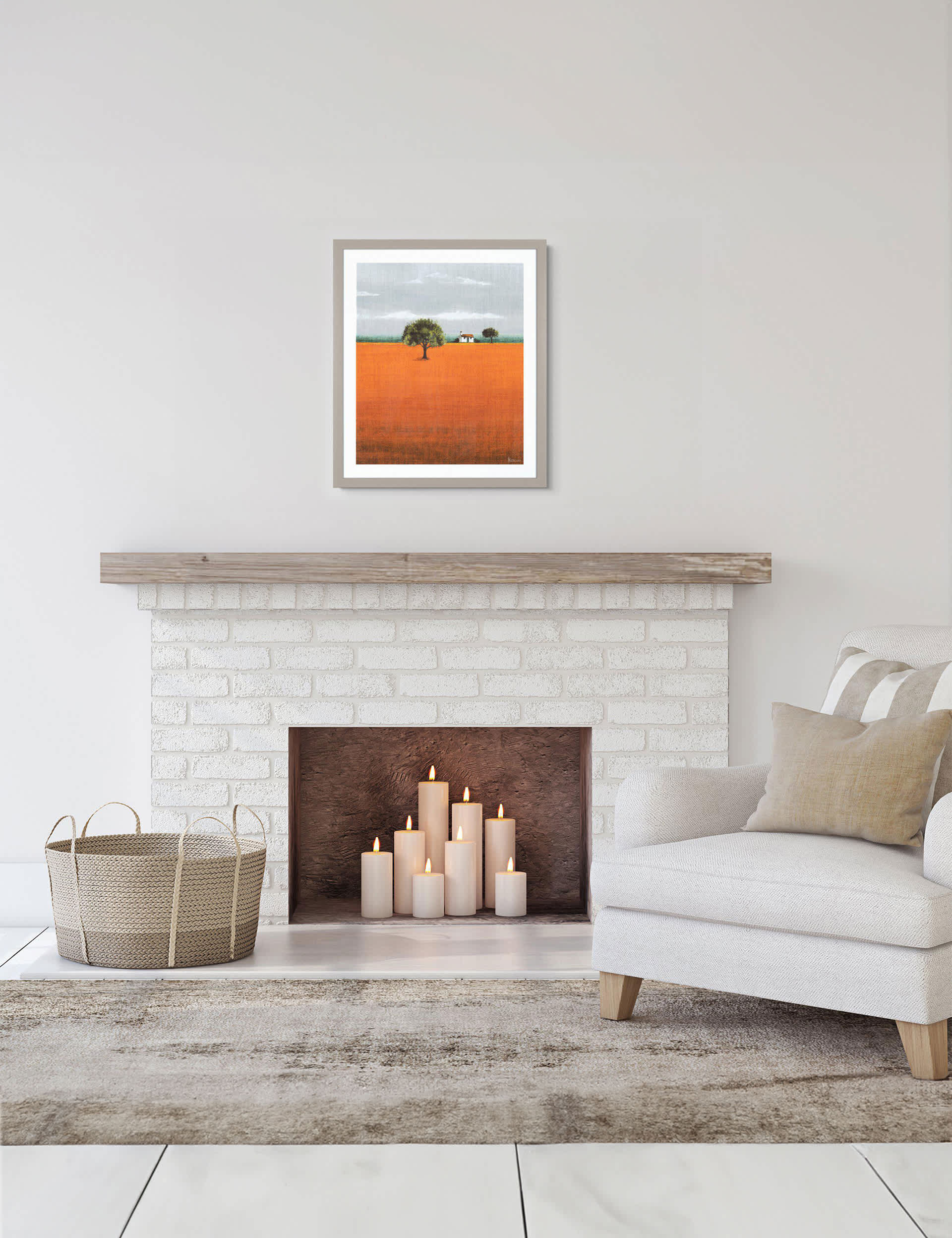 Gallery Home Evening Glow Nature Rectangle Framed Art - Multi, Multi