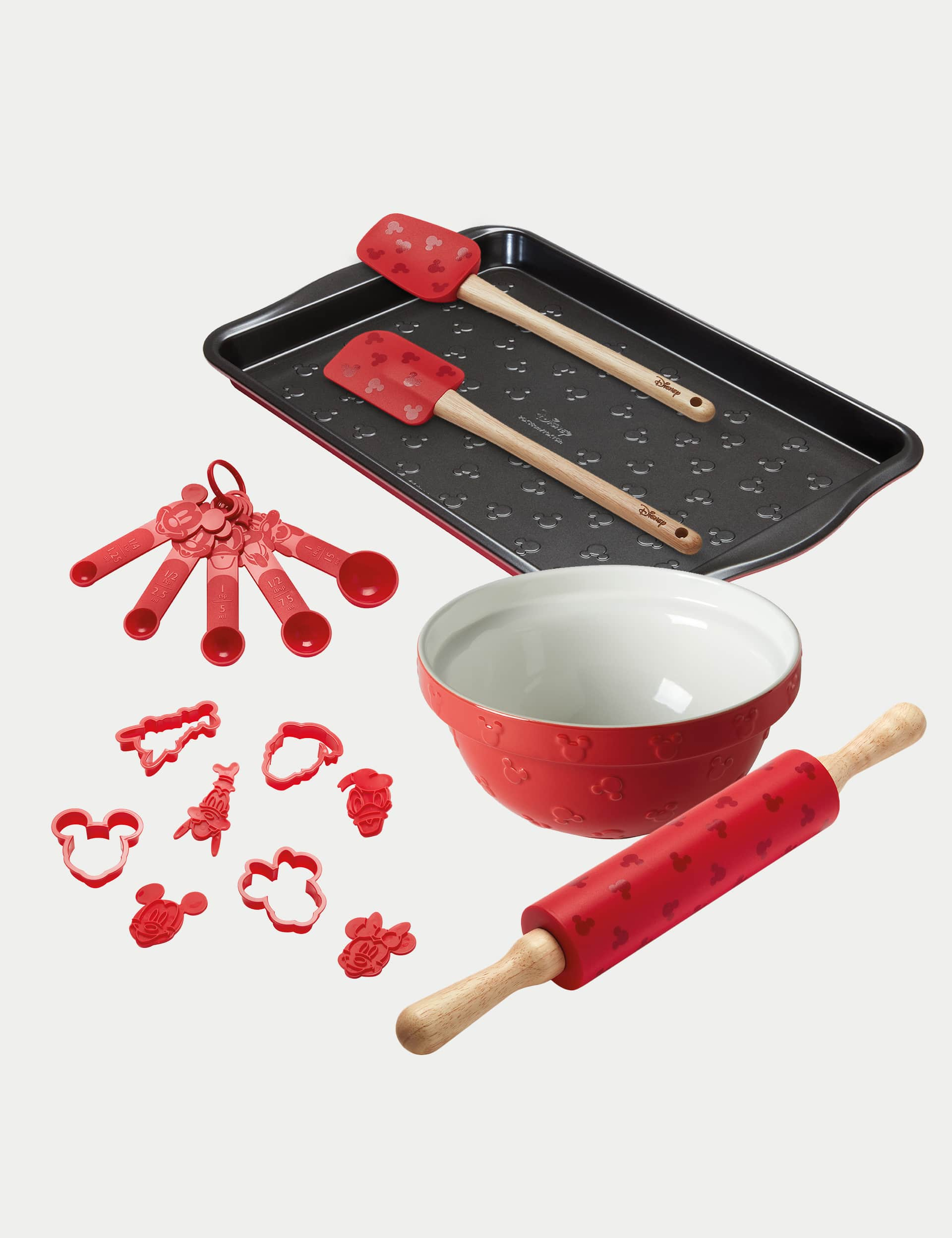 Prestige Disney Bake 6pce Baking Set - Red, Red