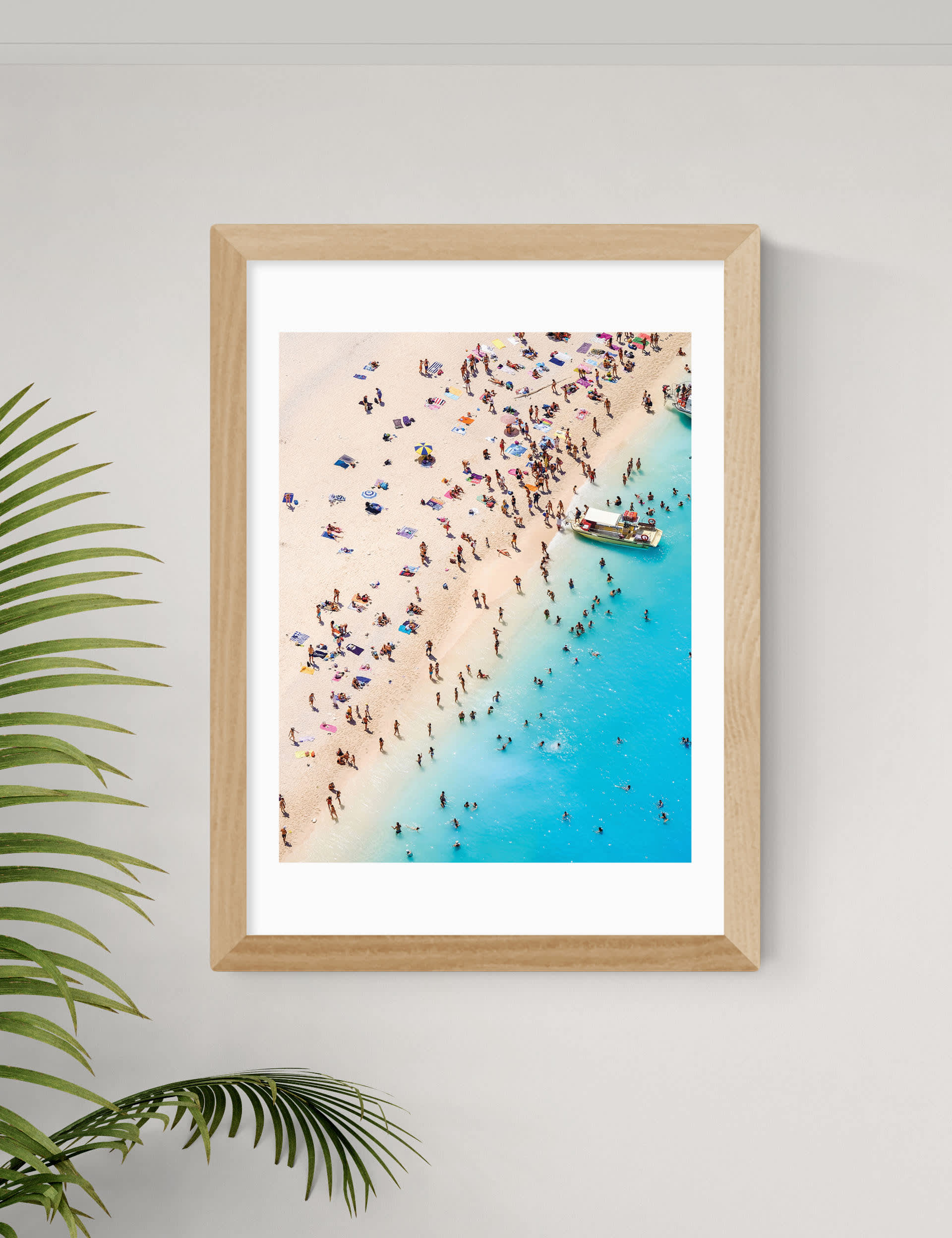 East End Prints By The Sea Framed Art - A3 - Natural, Natural,White,Black