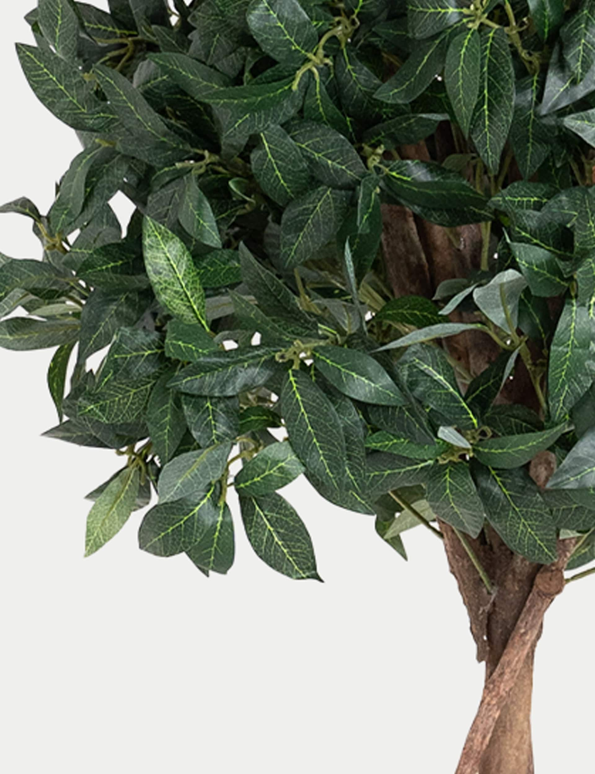 Blooming Artificial 6ft Artificial Bay Laurel Tree in Pot - Green, Green