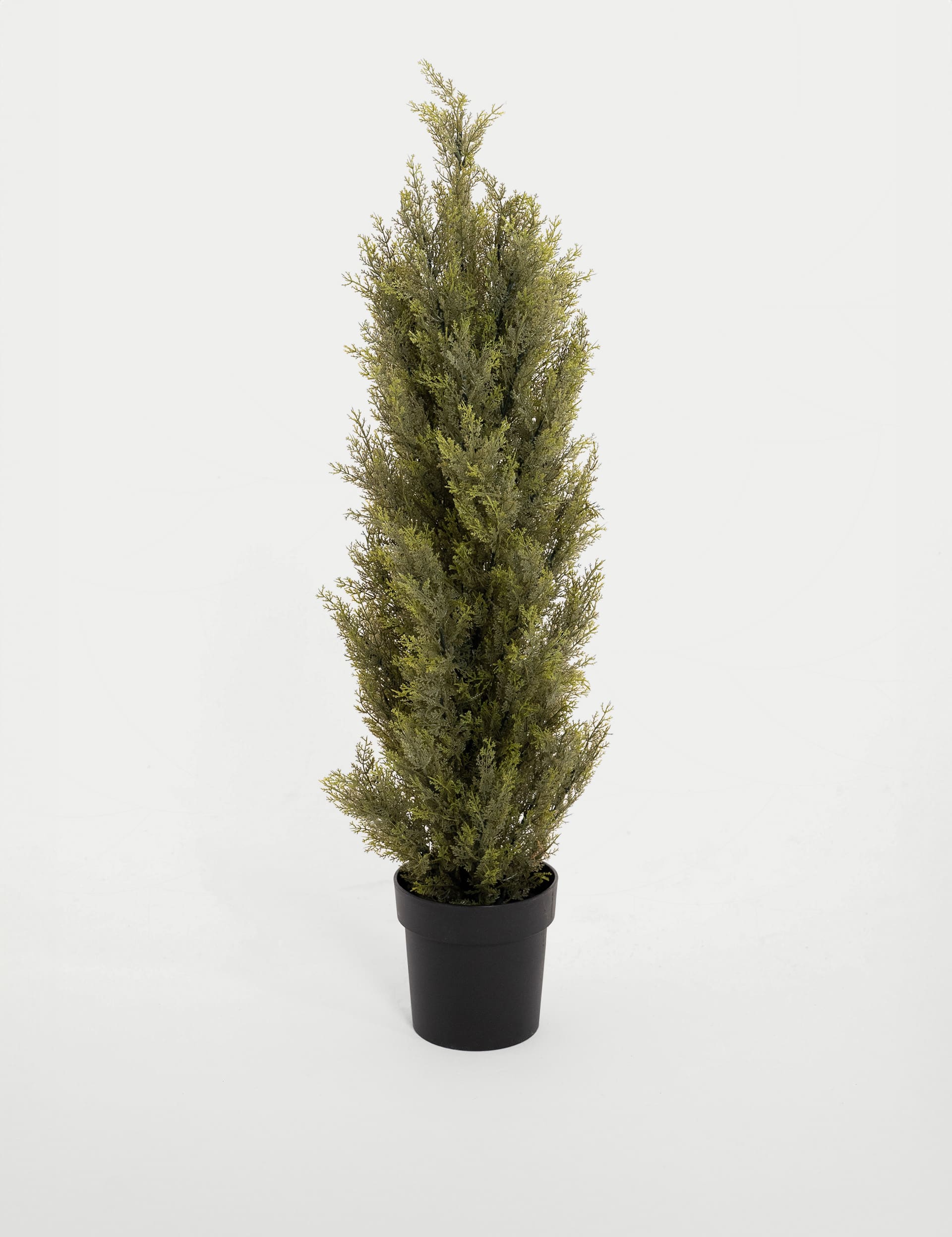 Blooming Artificial Artificial Conifer Tree in Pot - Green, Green