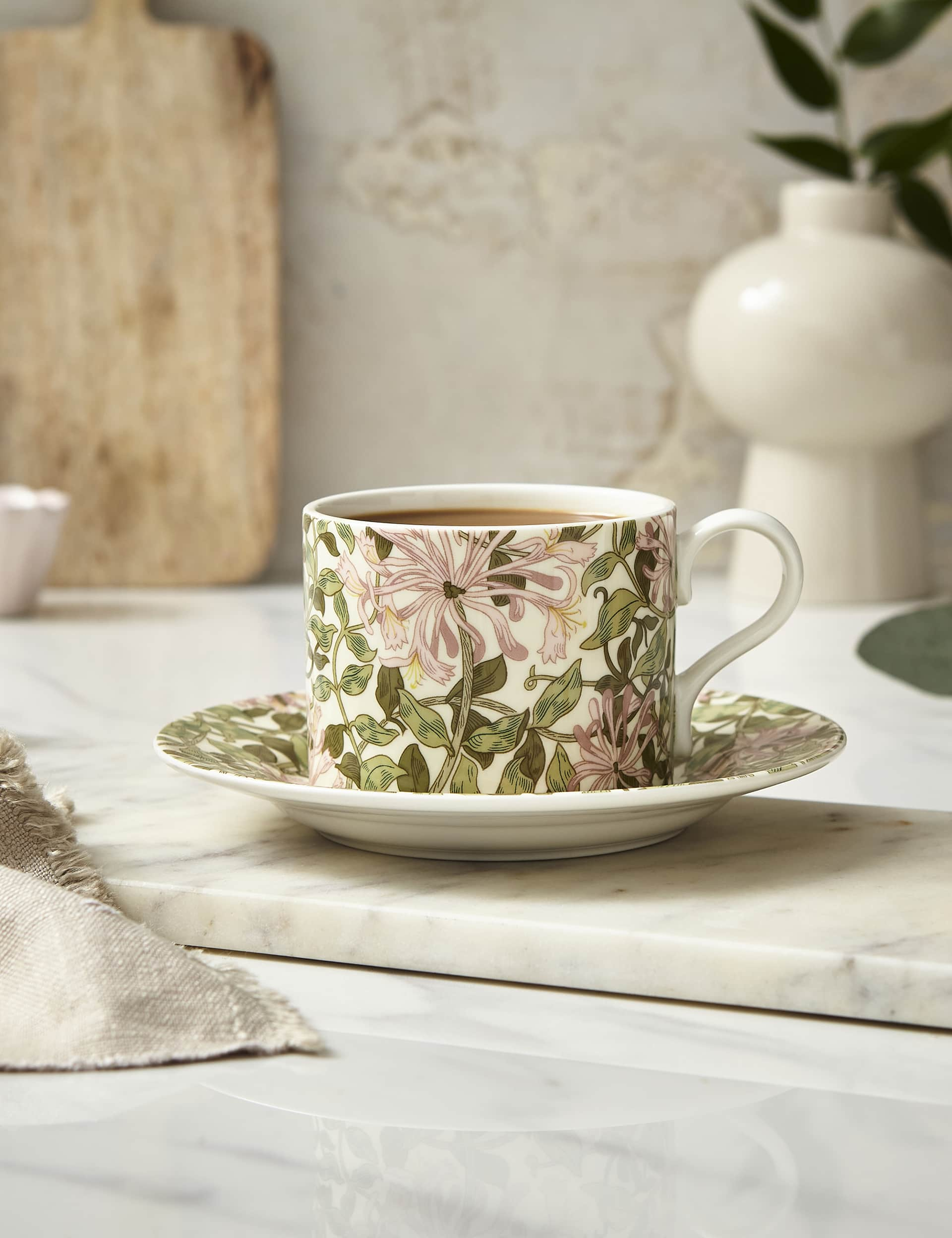 Morris & Co Honeysuckle Cup & Saucer - Multi, Multi