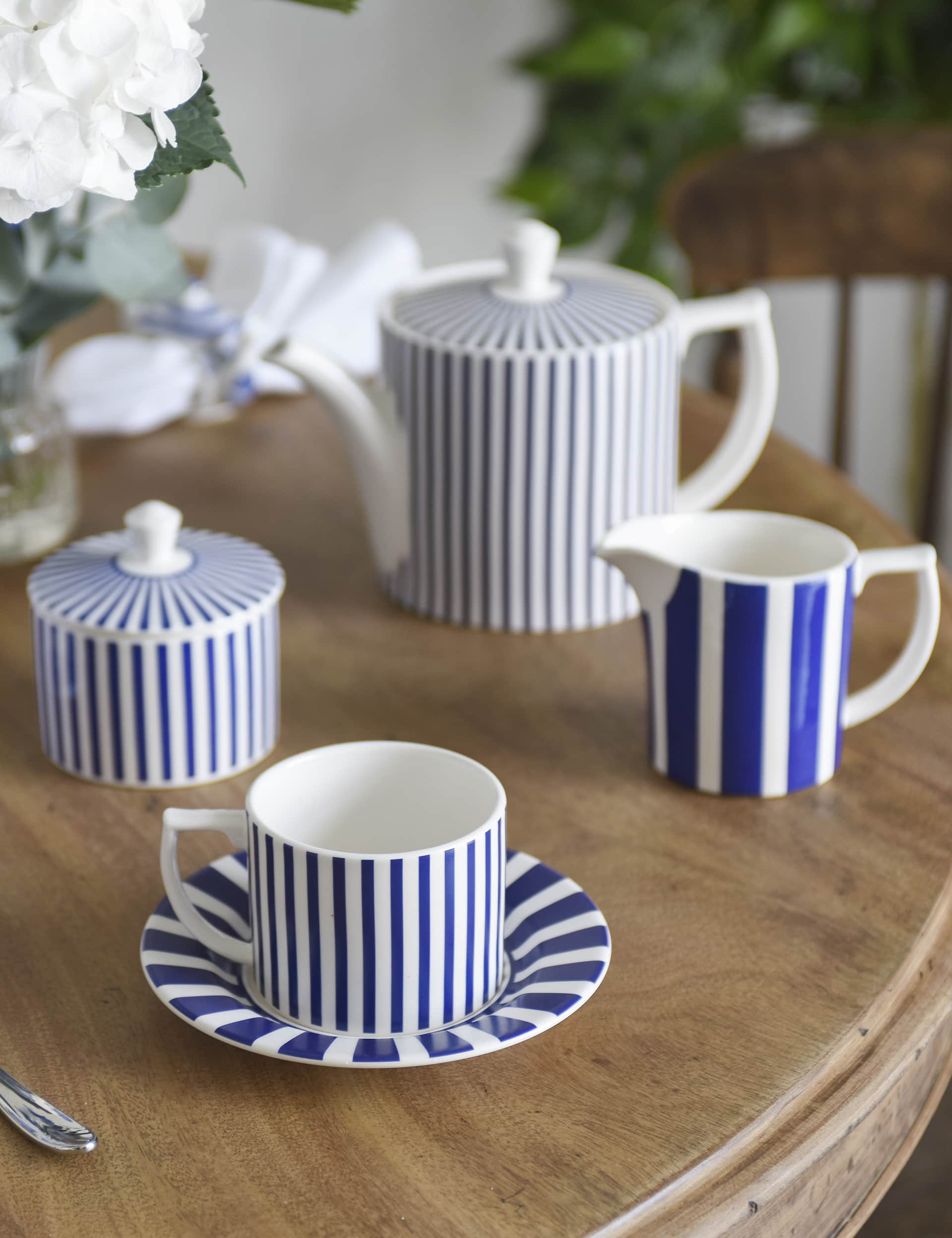 Spode Set of 4 Steccato Cups & Saucers - Blue, Blue