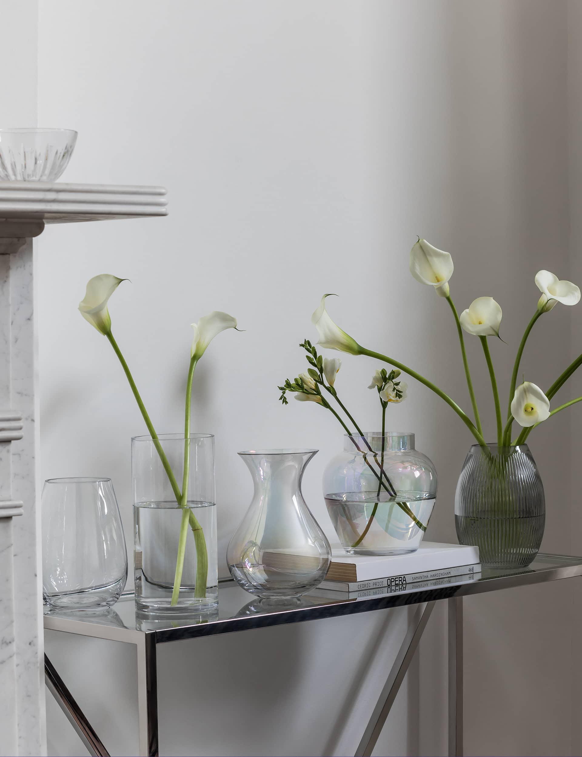 M&S Collection Medium Urn Vase - Clear, Clear