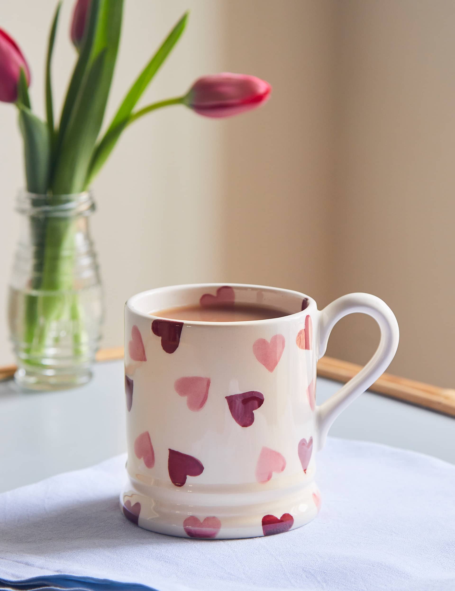 Emma Bridgewater Pink Hearts Mug - Pink Mix, Pink Mix