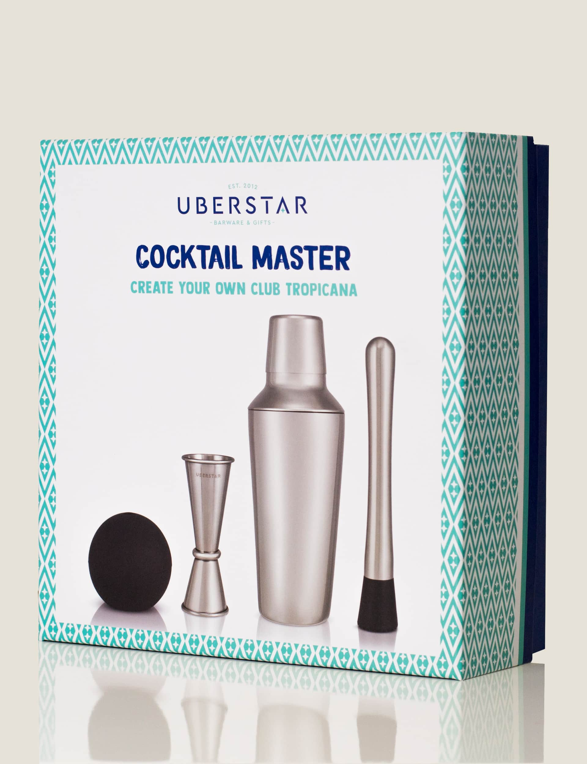 Uberstar Cocktail Master Gift Set - Silver, Silver