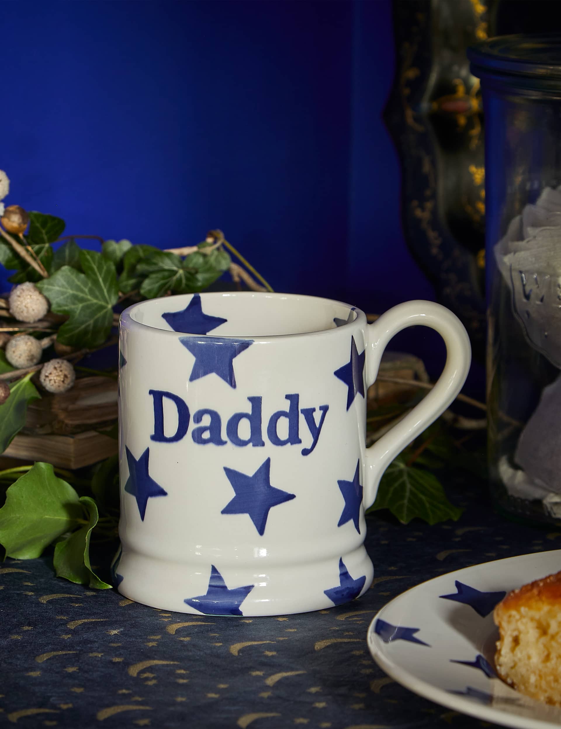 Emma Bridgewater Blue Star Daddy Mug - Blue Mix, Blue Mix