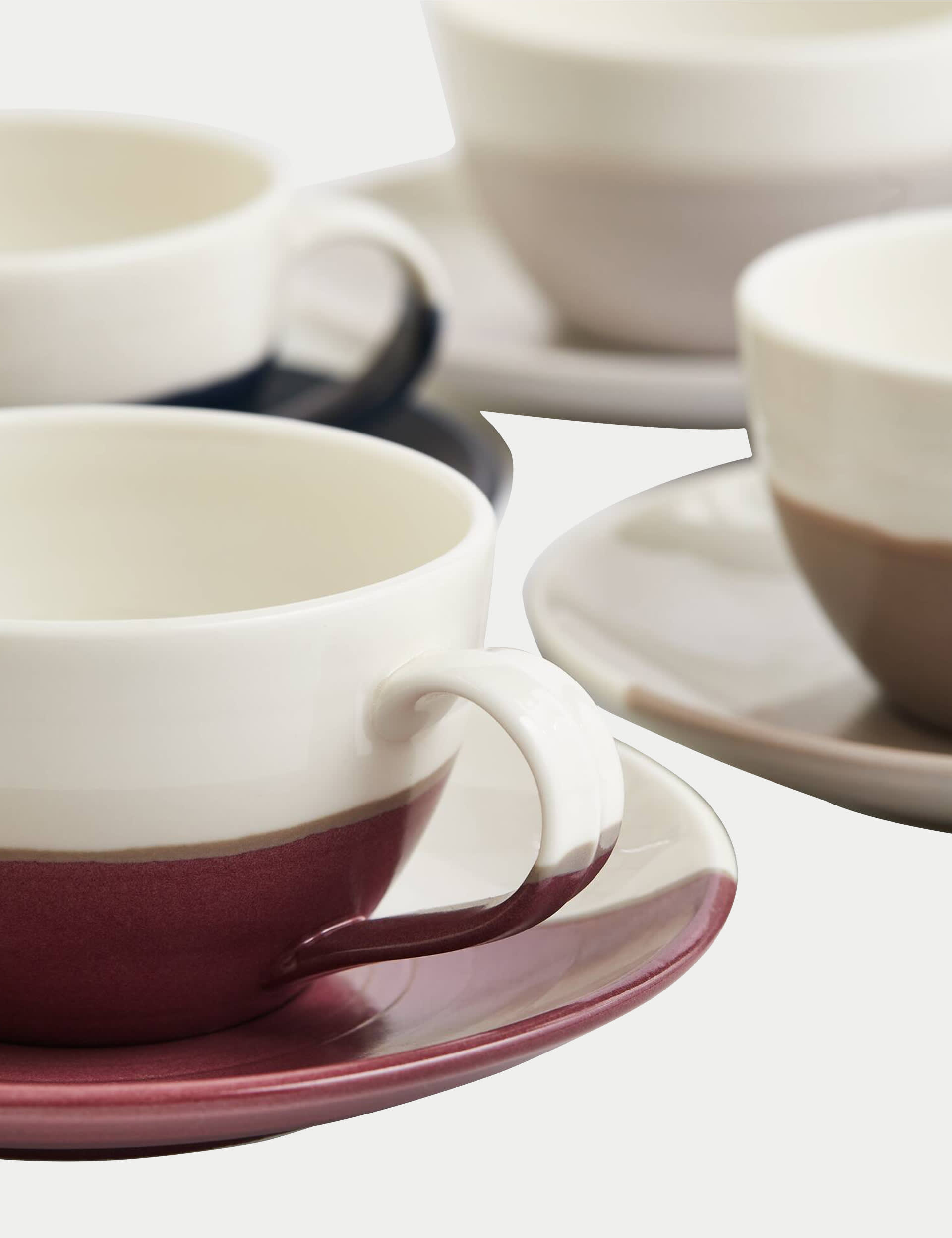 Royal Doulton Set of 4 Coffee Studio Cups & Saucers - Multi, Multi