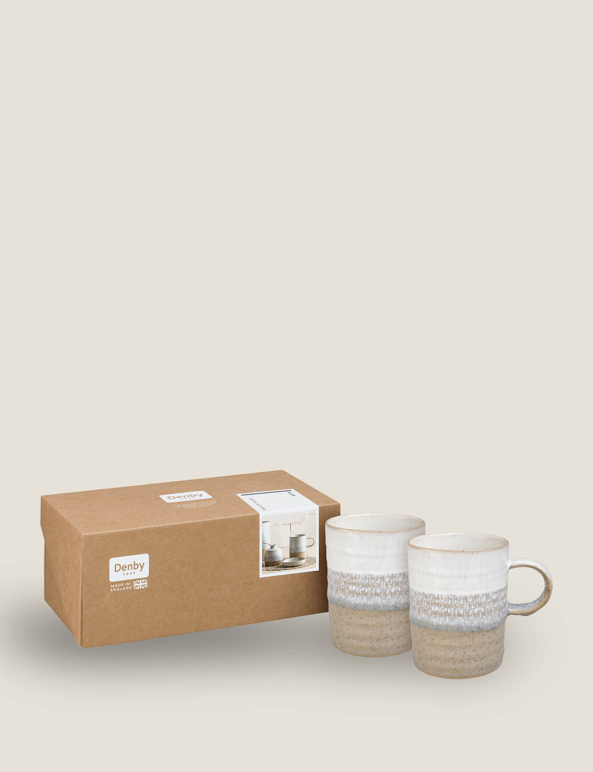 Denby Set of 2 Kiln Mugs - Natural Mix, Natural Mix