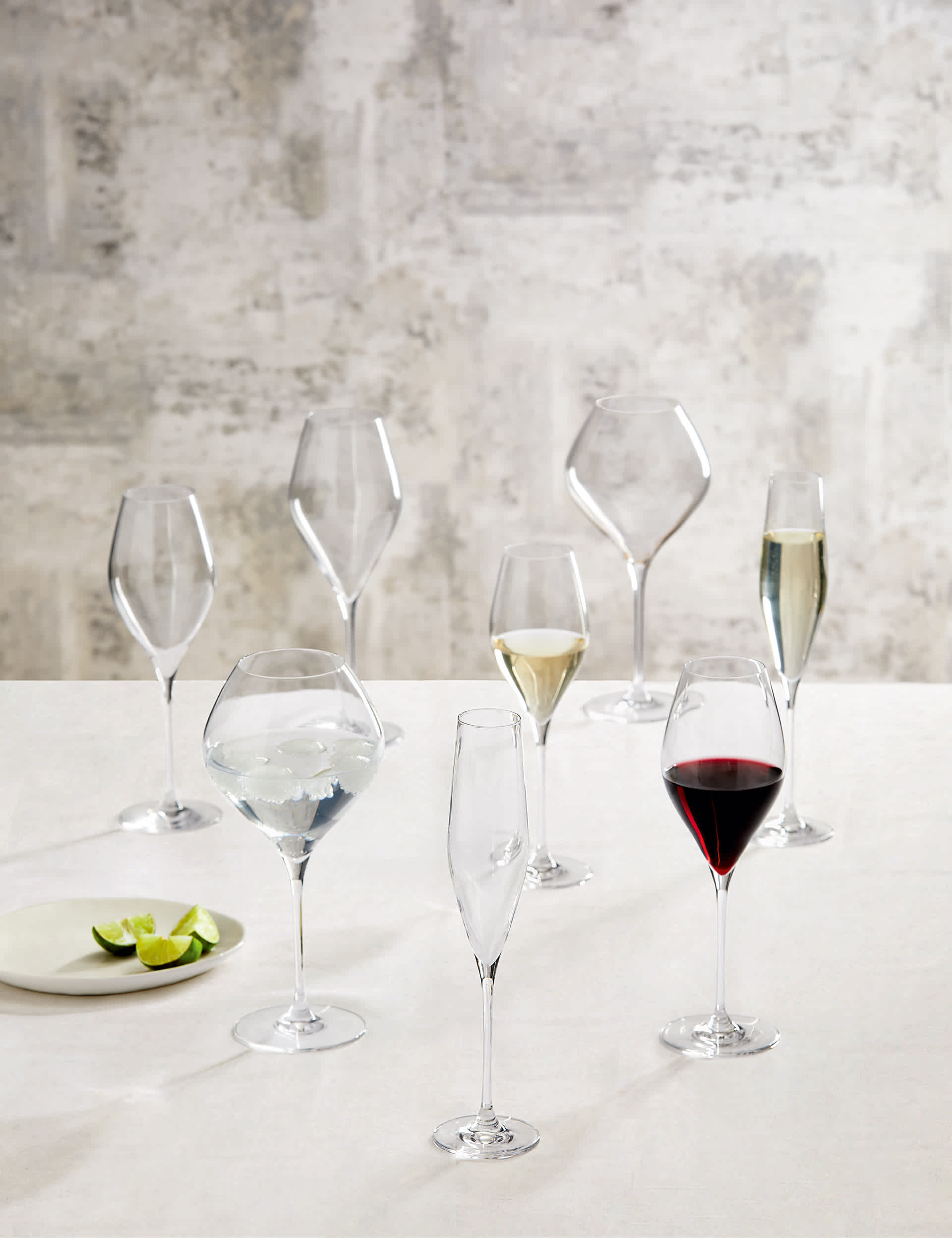 M&S Collection Set of 4 Maxim Prosecco Glasses - Clear, Clear