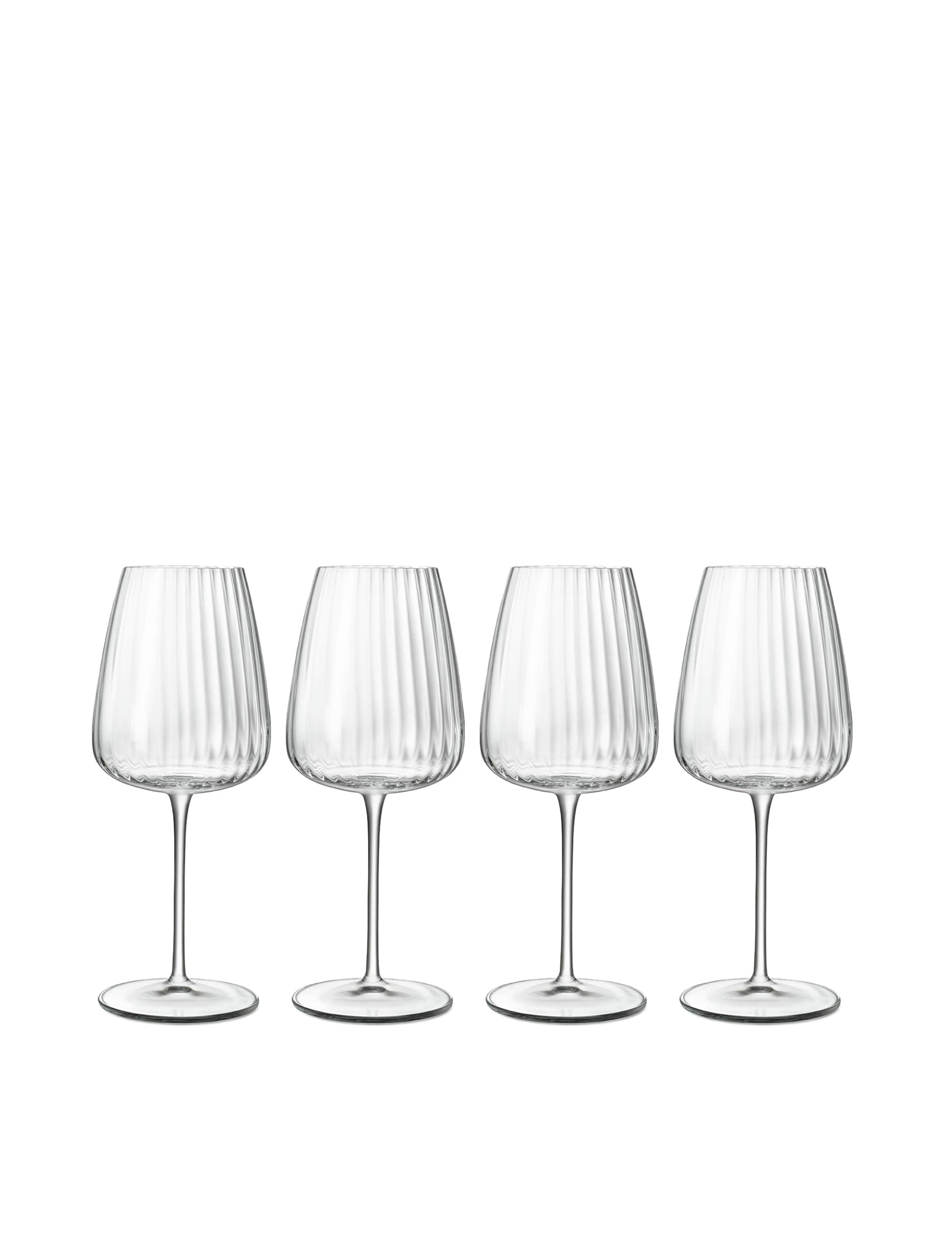 Luigi Bormioli Set of 4 Optica White Wine Glasses