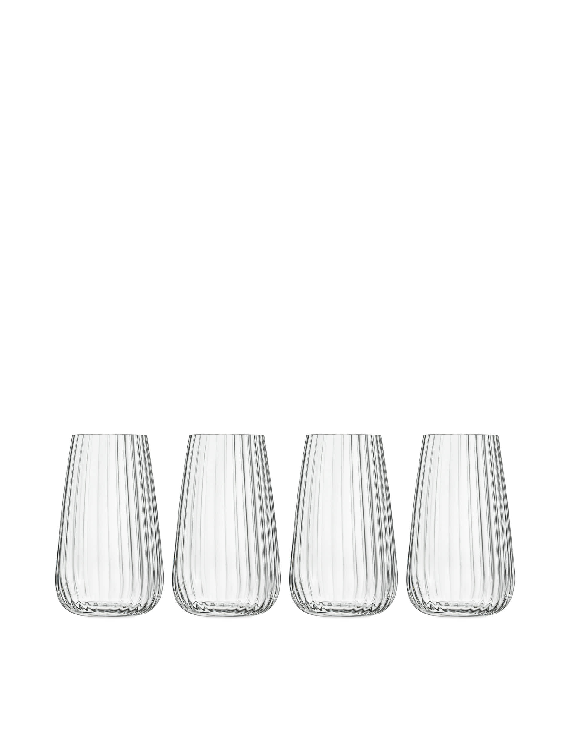 Luigi Bormioli Set of 4 Optica Hi Ball Glasses