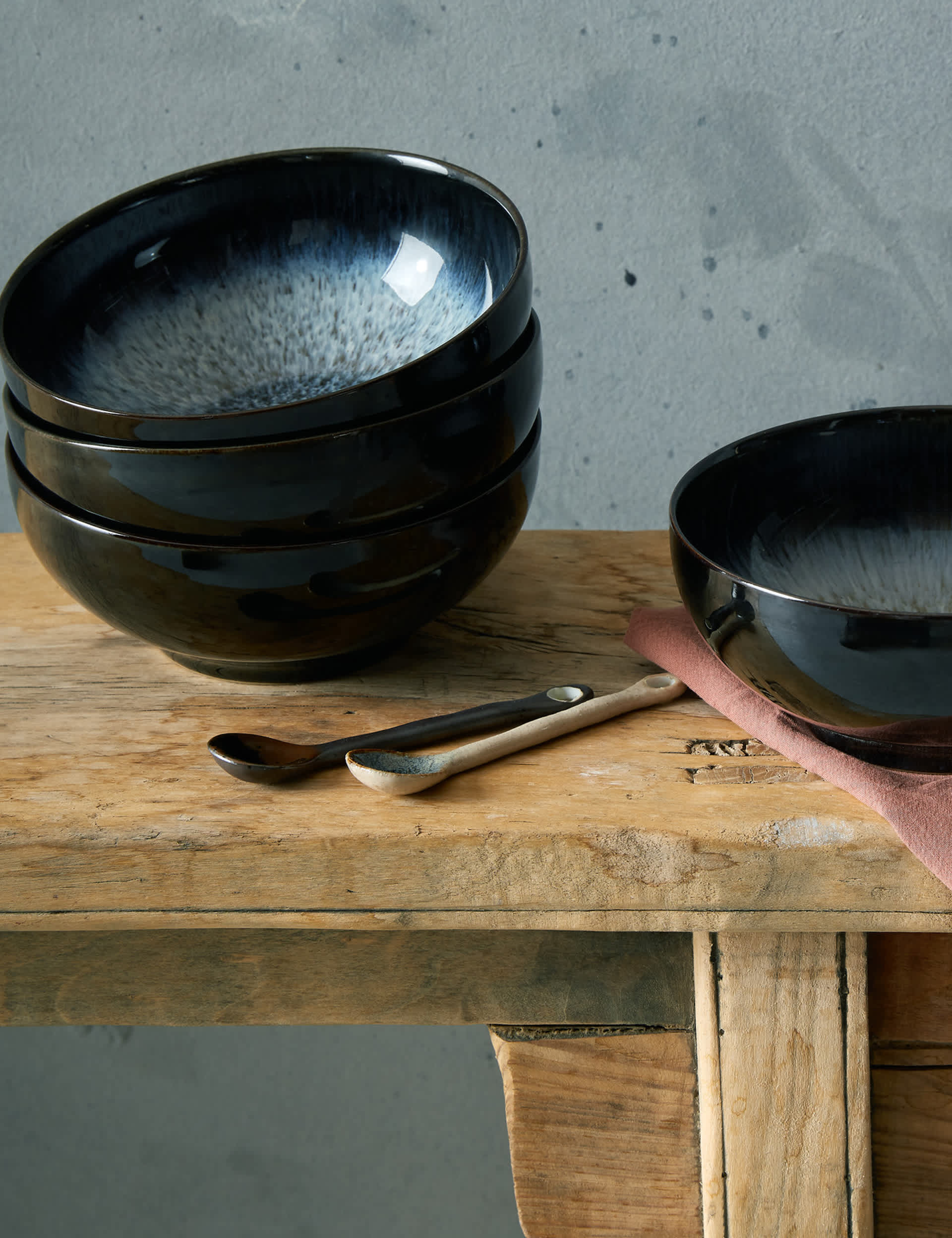 Denby Set of 4 Halo Cereal Bowls - Dark Blue, Dark Blue