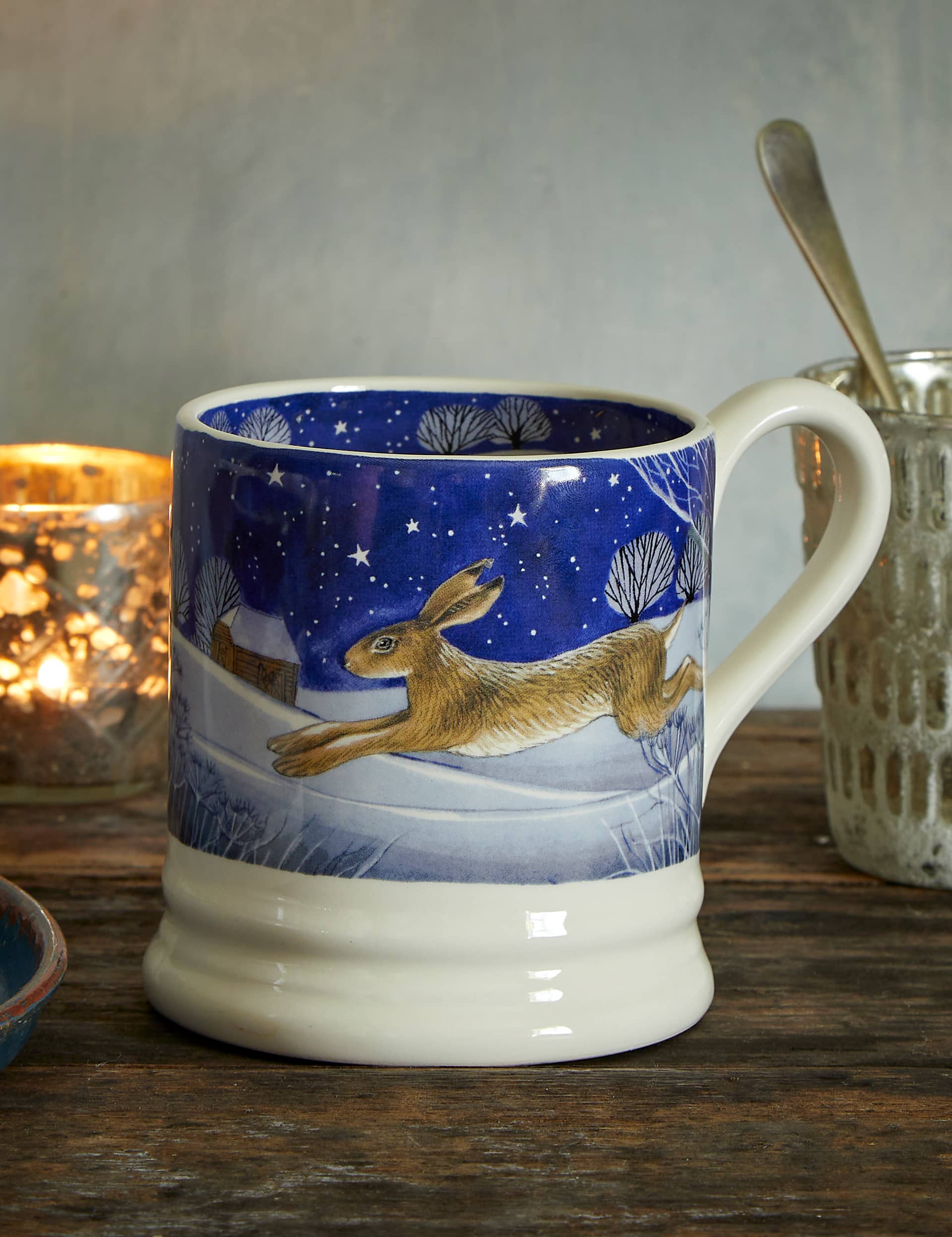 Emma Bridgewater Midnight Hare Mug - Blue Mix, Blue Mix