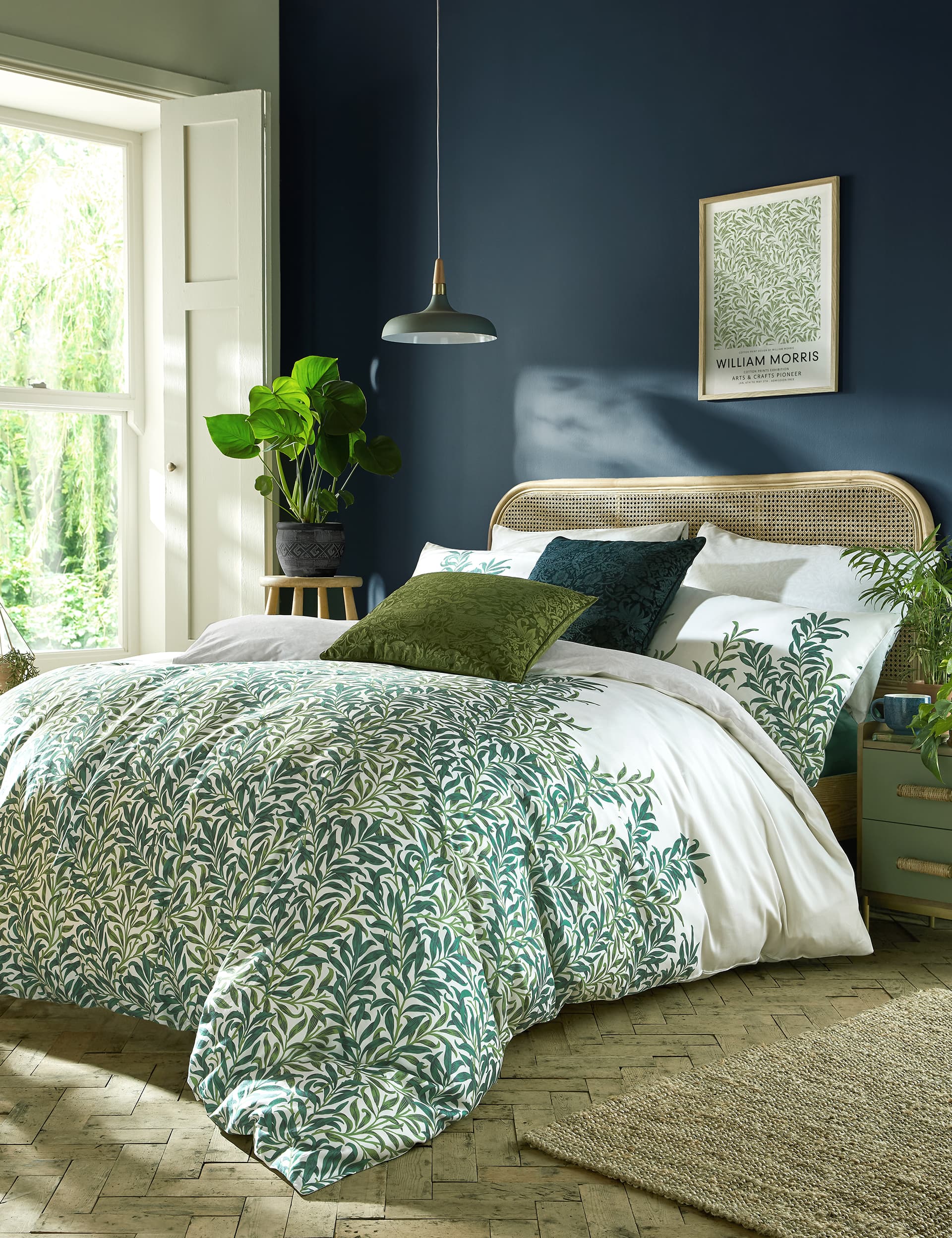 William Morris At Home Pure Cotton Sateen Creeping Willow Bedding Set