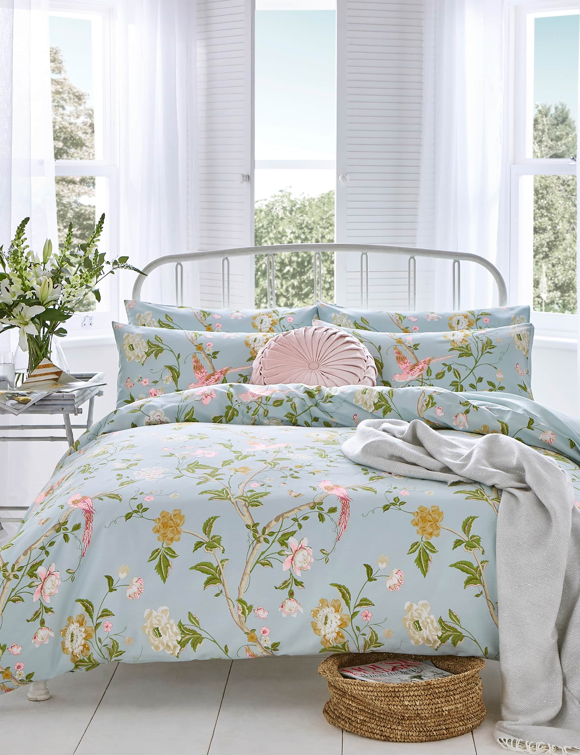 Laura Ashley Sateen Summer Palace Bedding Set