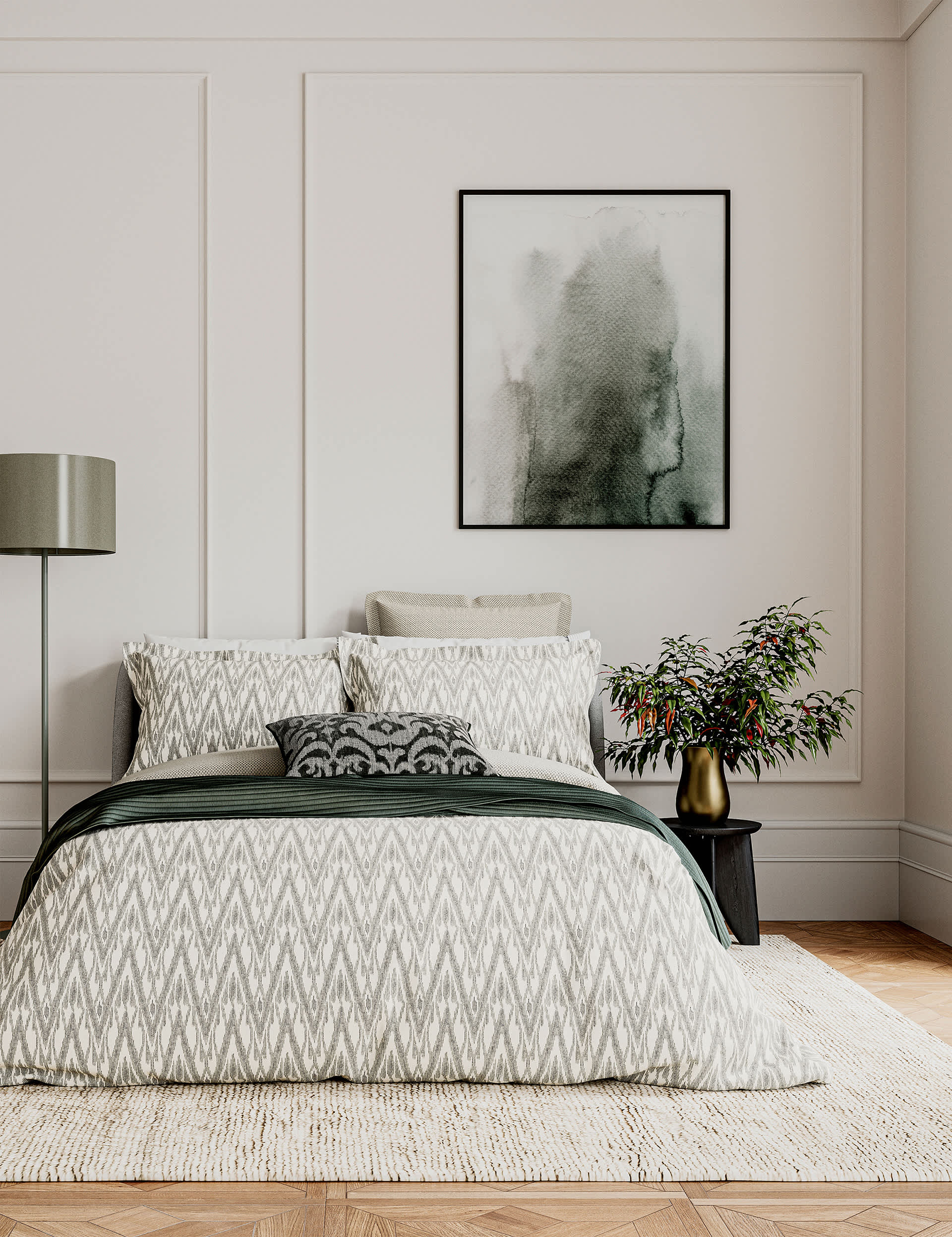 Bedeck Of Belfast Pure Cotton Sateen Nadir Bedding Set