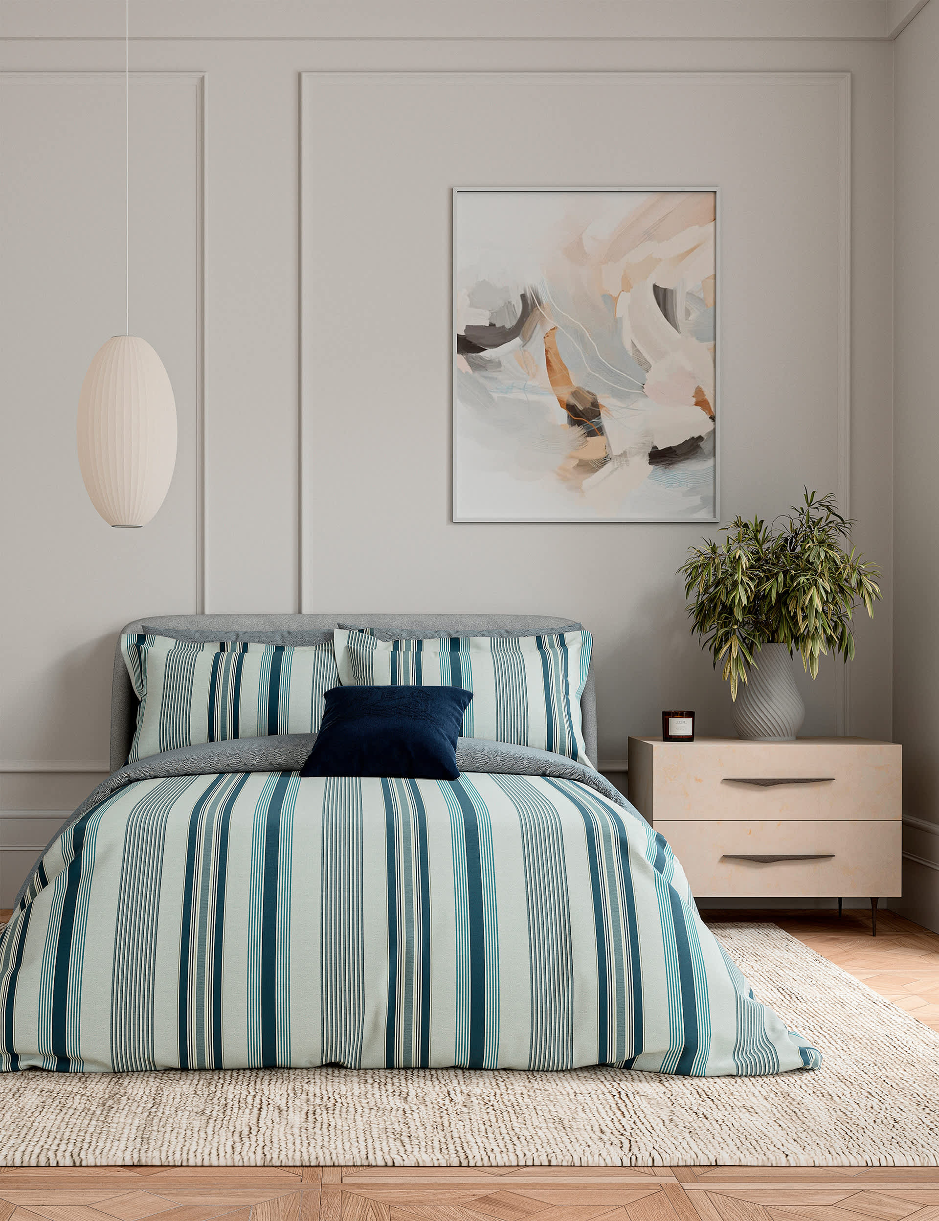 Bedeck Of Belfast Pure Cotton Oren Bedding Set
