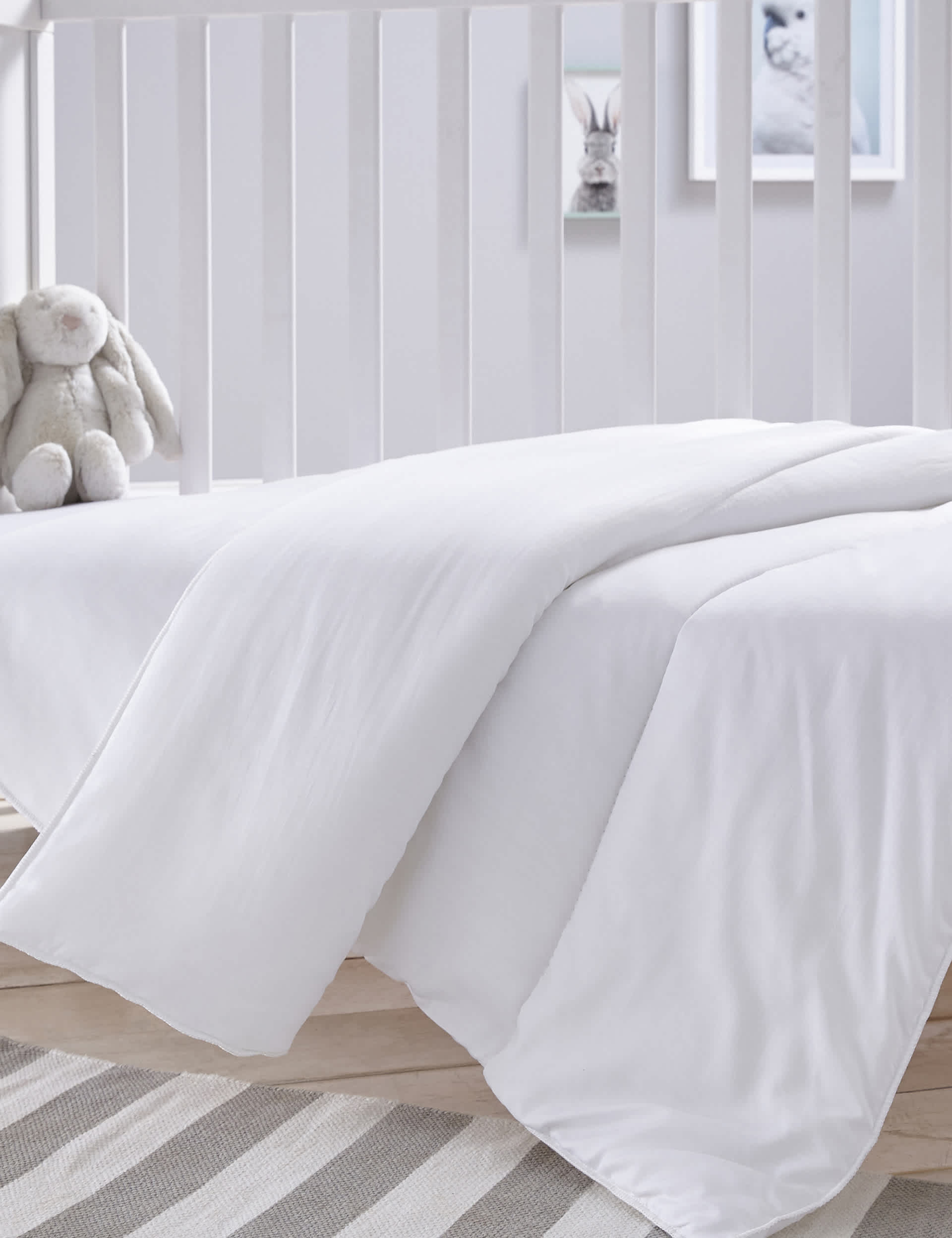 Silentnight Safe Nights 4 Tog Cot Bed Duvet - COTBD - White, White