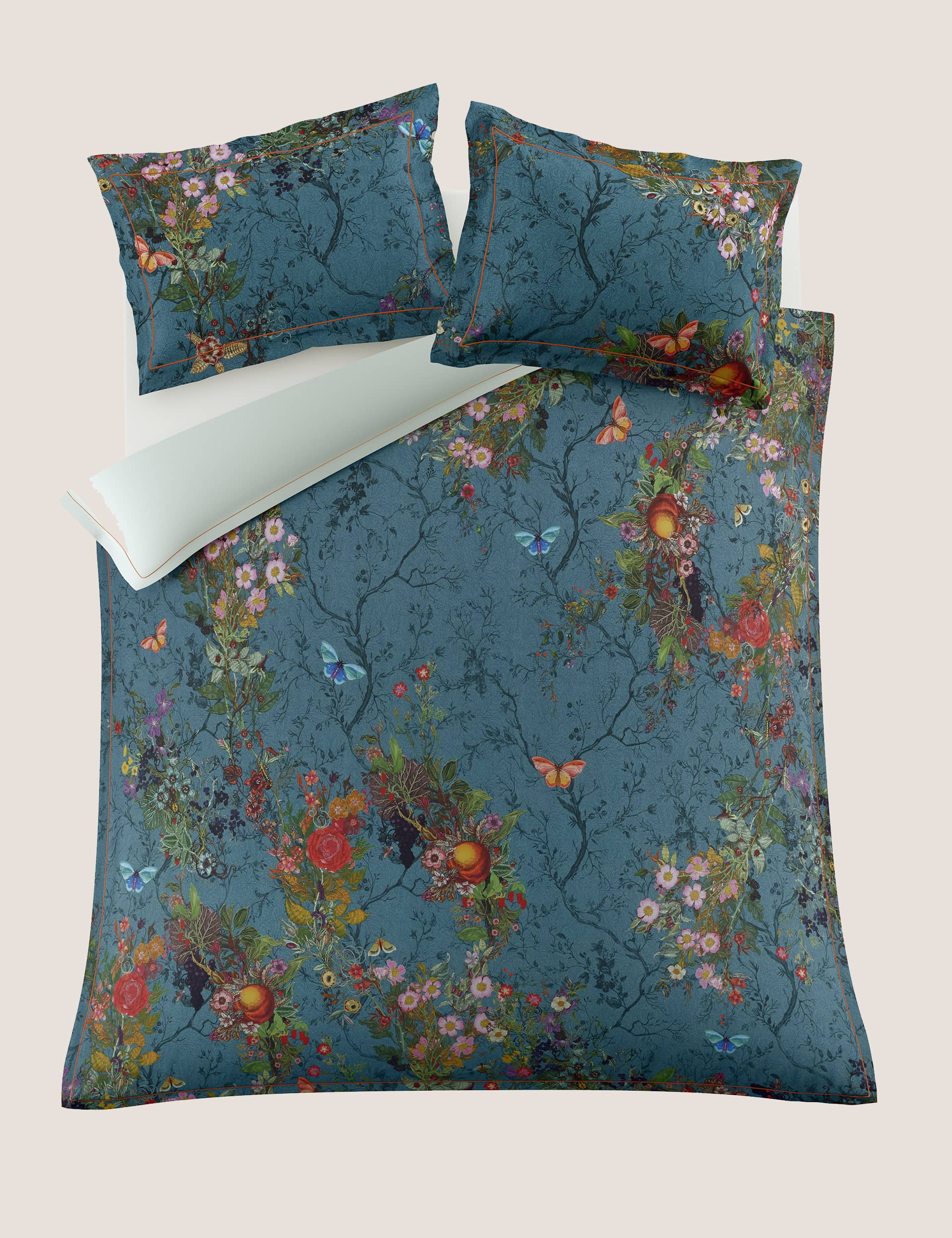 Timorous Beasties Pure Cotton Bloomsbury Garden Bedding Set - SGL - Multi, Multi