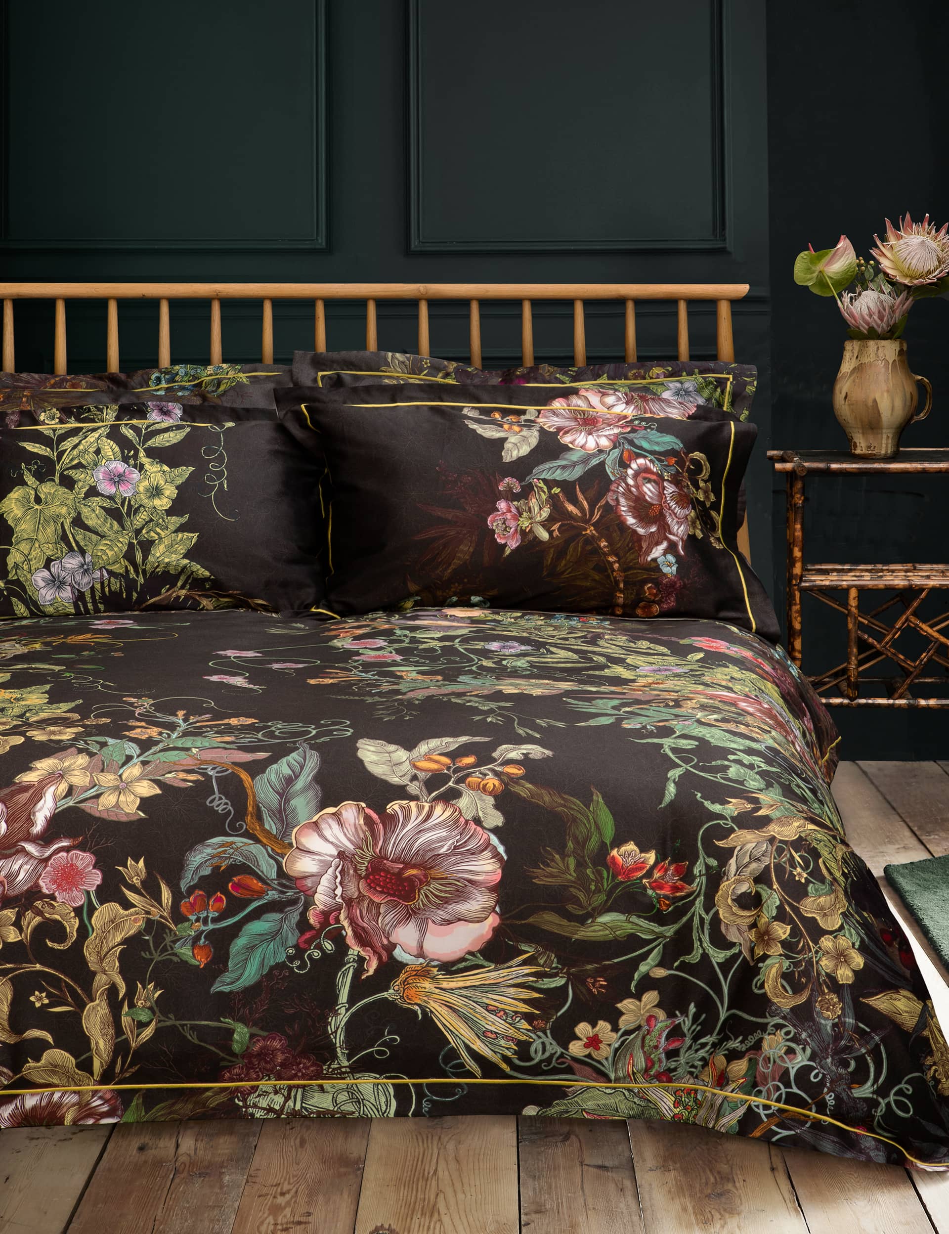 Timorous Beasties Pure Cotton Opera Botanical Bedding Set - DBL - Multi, Multi