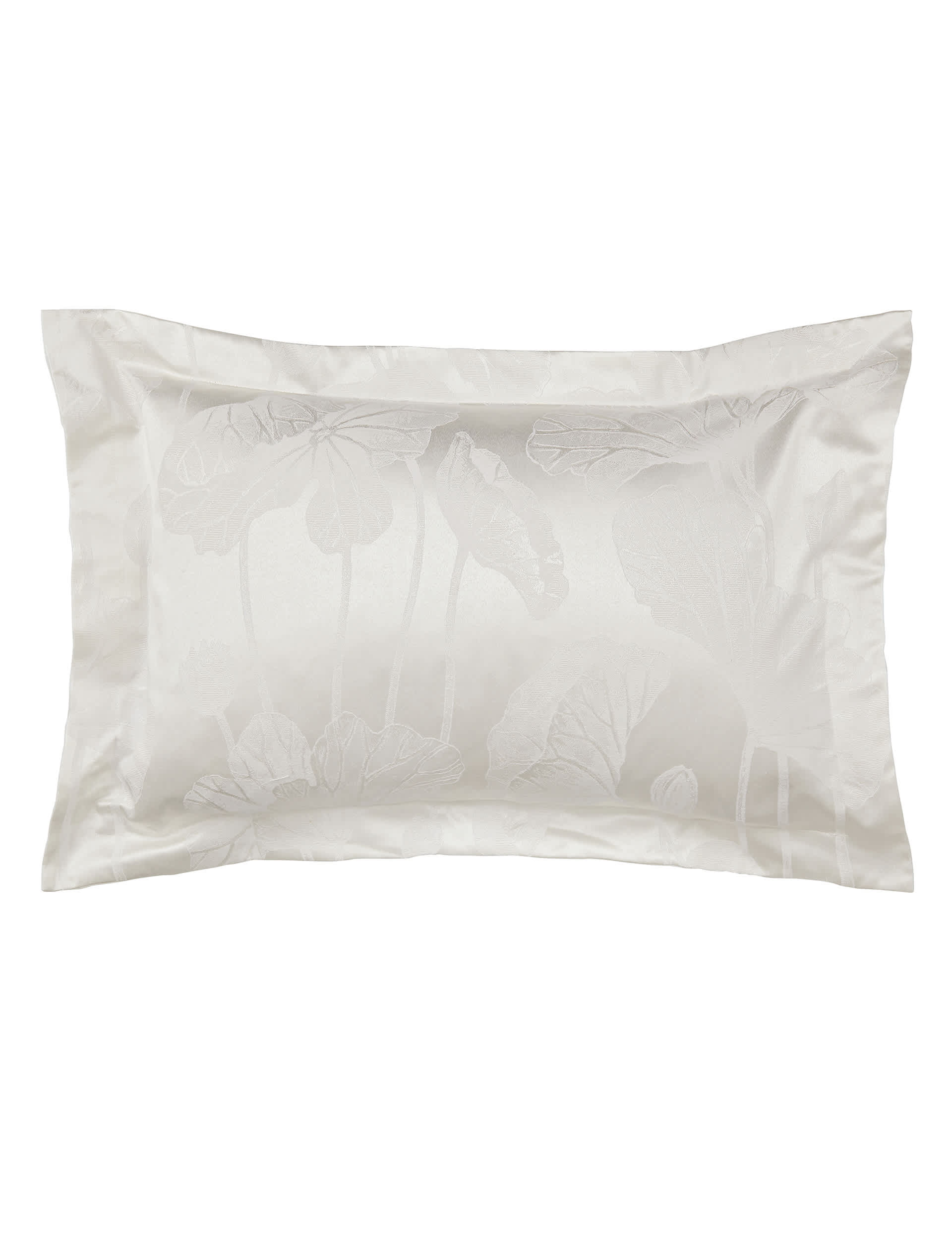 Sanderson Cotton Rich Lotus Leaf Oxford Pillowcase - Ivory, Ivory