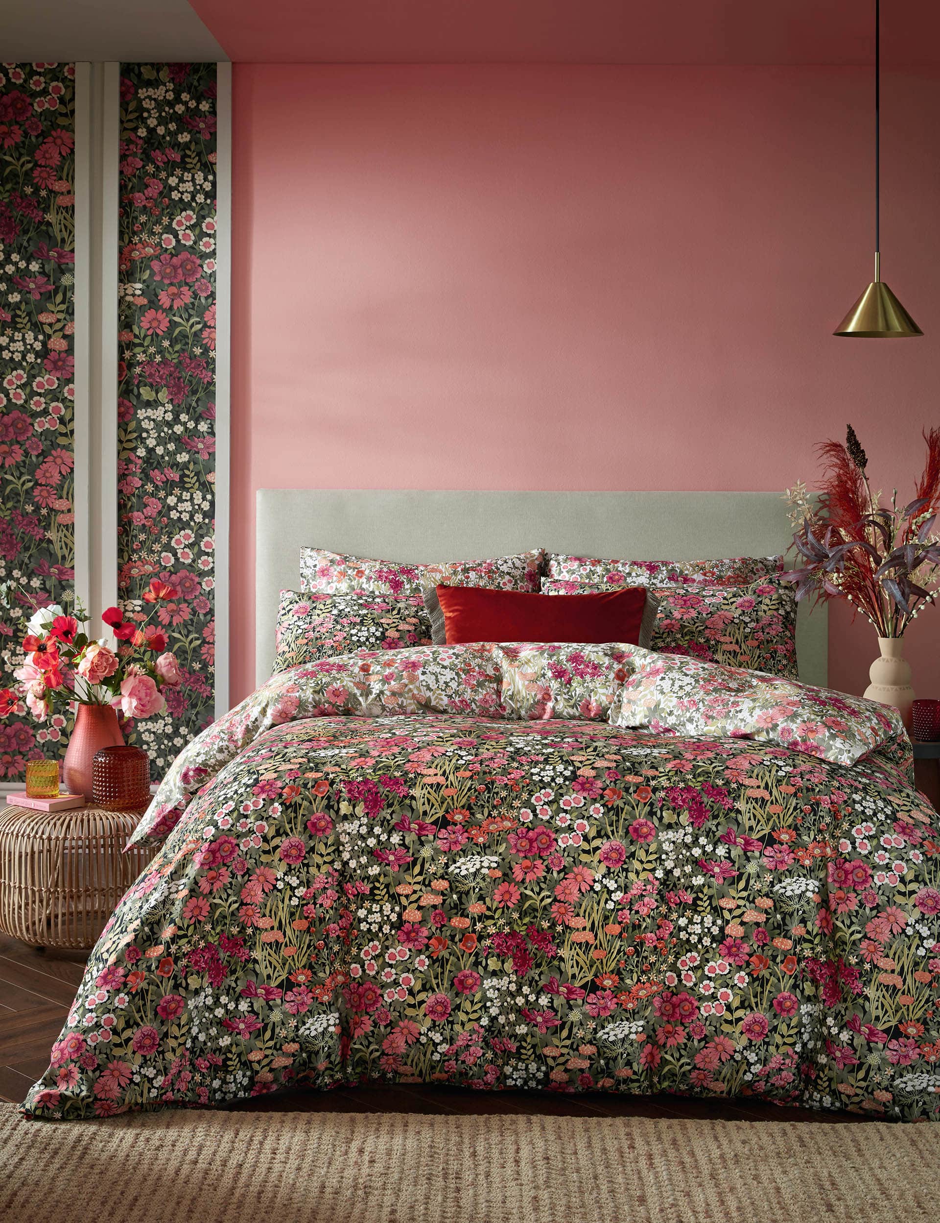 Graham & Brown Pure Cotton Sateen Wallflower Bedding Set