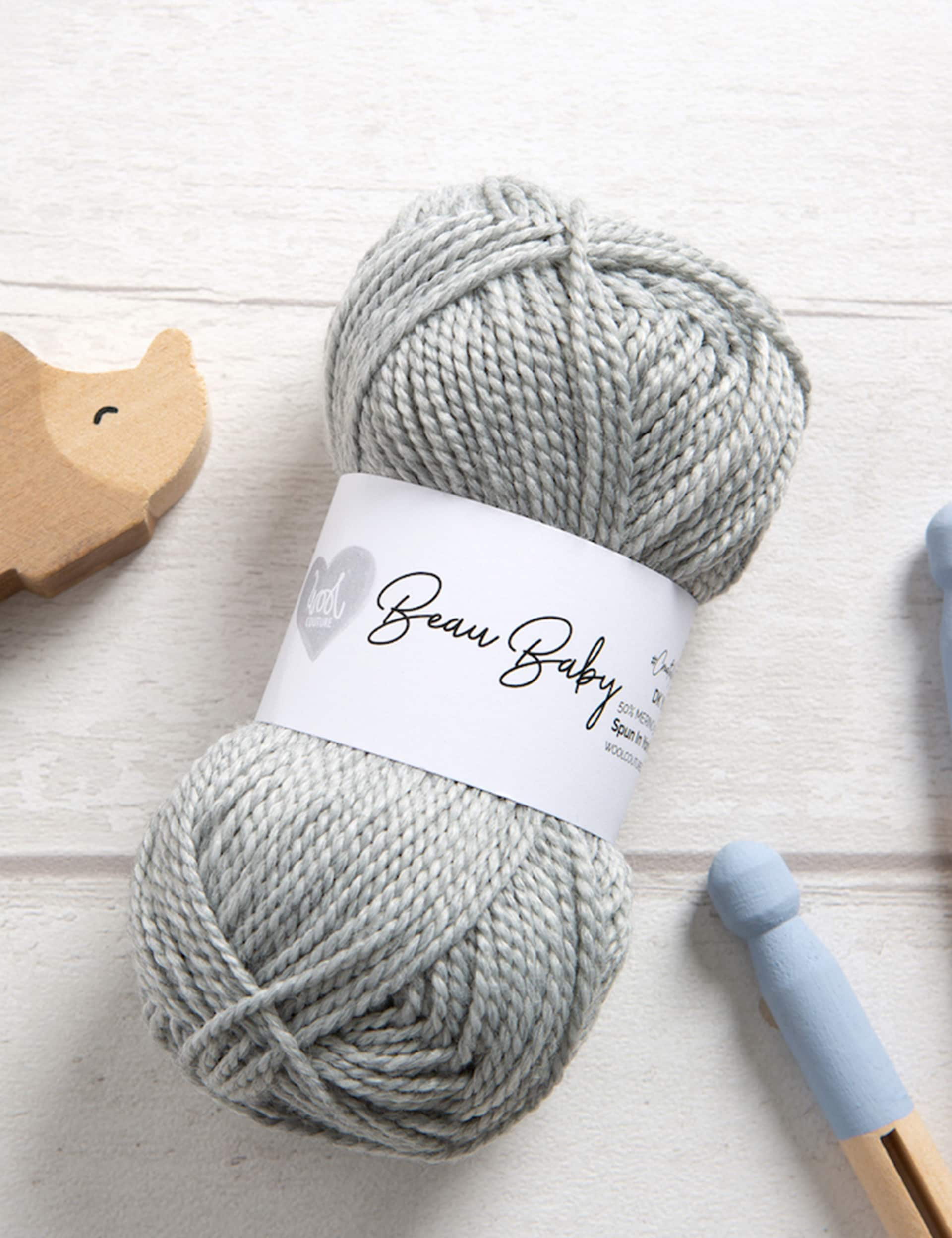 Wool Couture Beau Baby Yarn - Grey, Pale Blue,Pale Pink,Cream,Grey,Teal