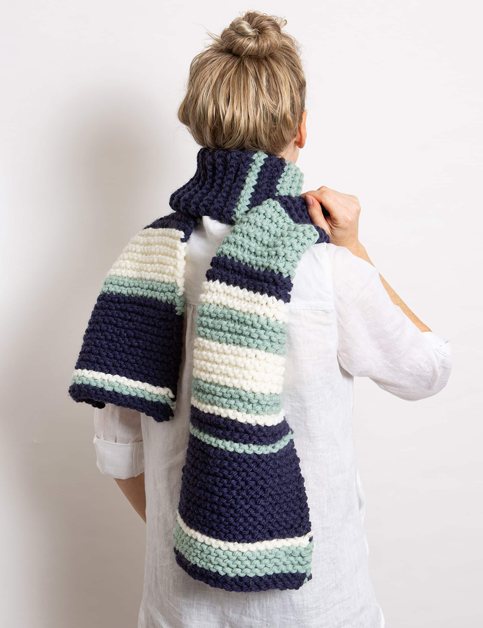 Wool Couture Striped Scarf Knitting Kit - Multi, Multi