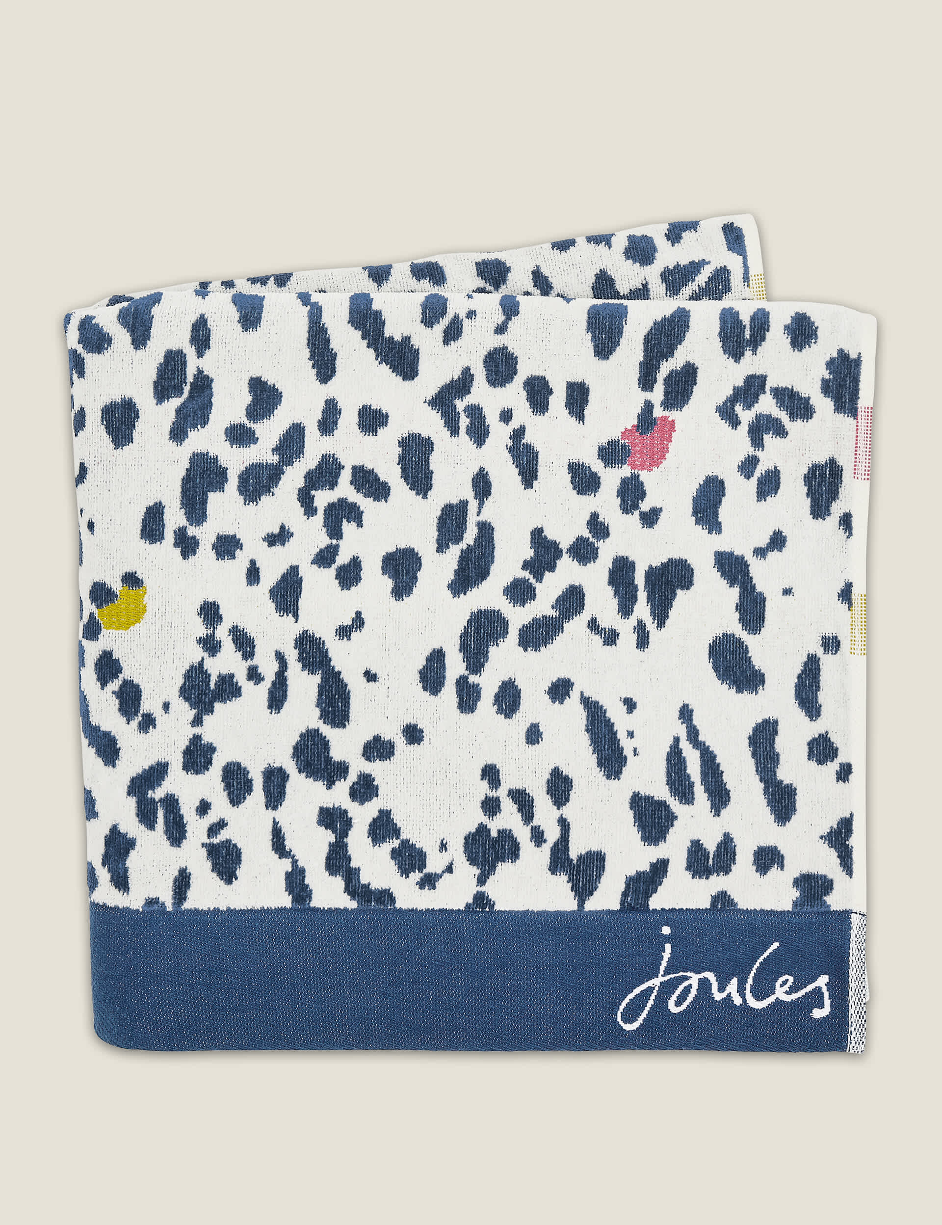 Joules Pure Cotton Lynx Leopard Towel - EXL - Multi, Multi