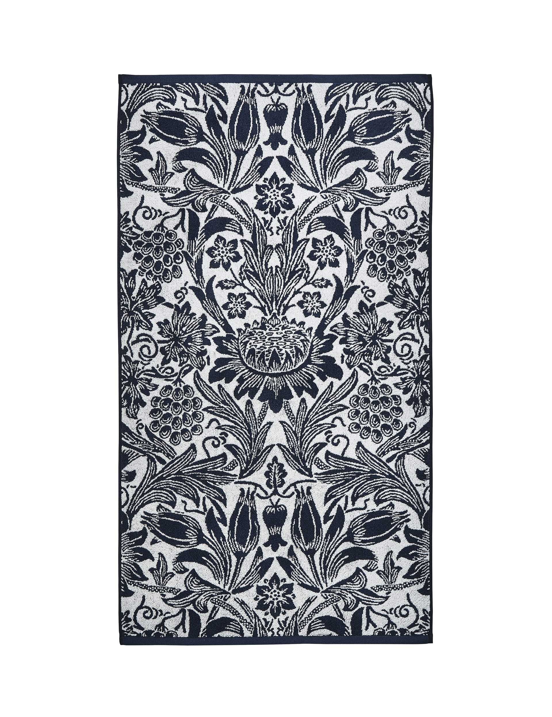 William Morris At Home Pure Cotton Sunflower Towel - EXL - Navy, Navy