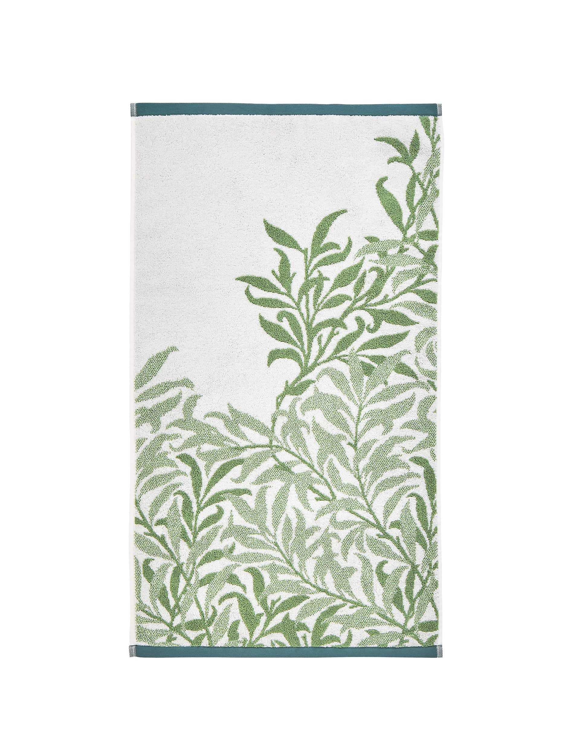 William Morris At Home Pure Cotton Willow Bough Towel - BATH - Green Mix, Green Mix