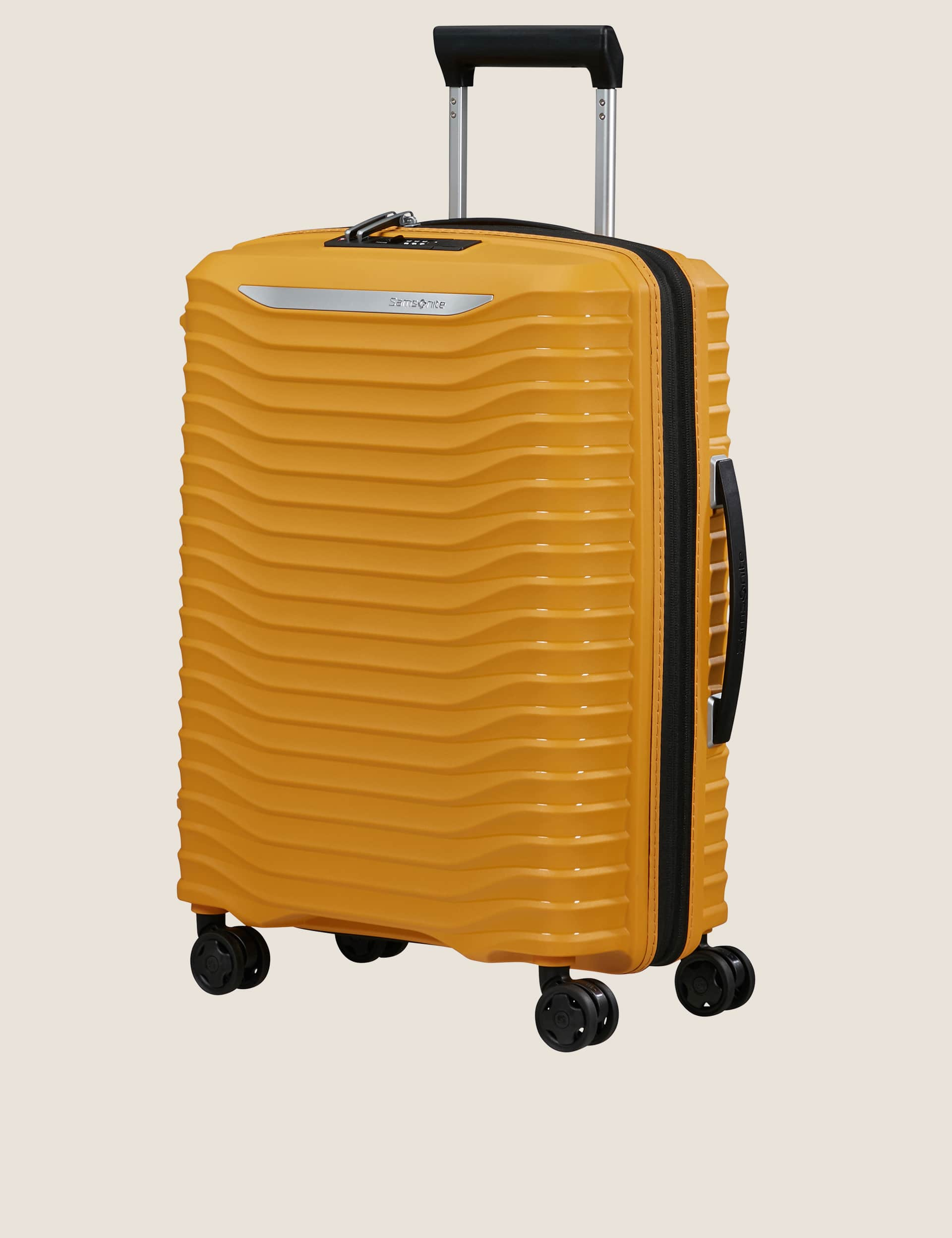 Samsonite Upscape 4 Wheel Hard Shell Cabin Suitcase - Yellow, Yellow,Black,Dark Blue Mix