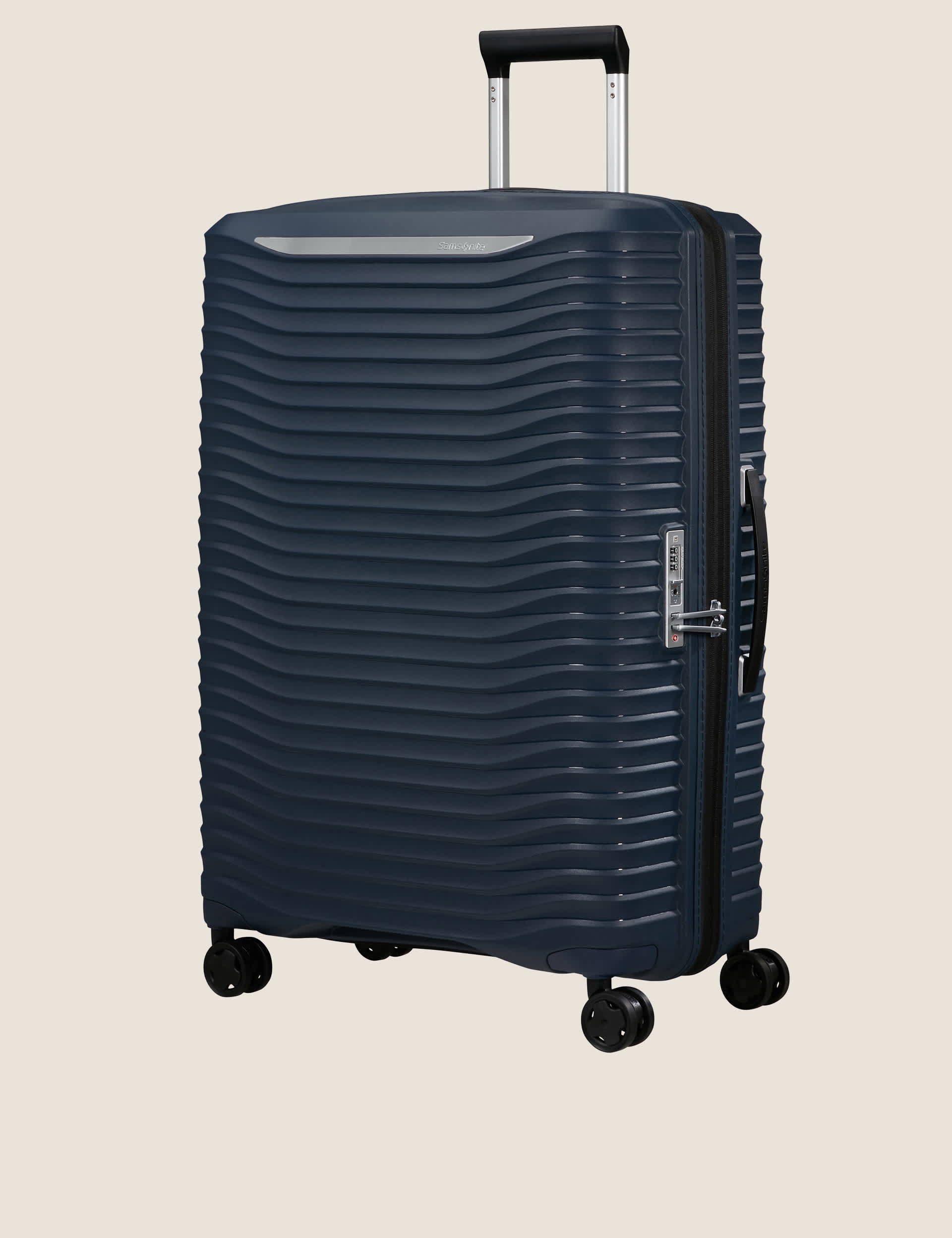 Samsonite Upscape 4 Wheel Hard Shell Medium Suitcase - Dark Blue, Dark Blue