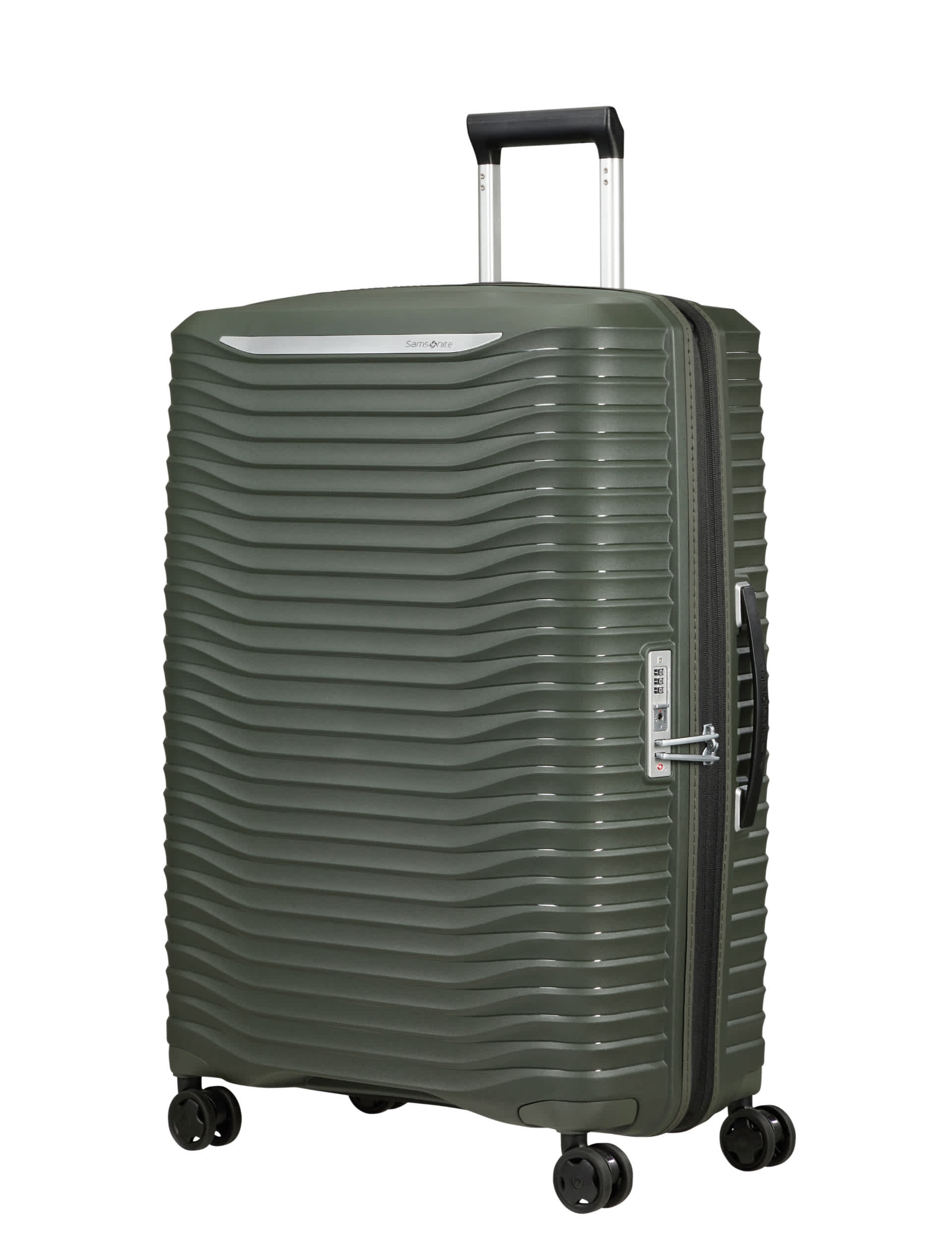 Samsonite Upscape 4 Wheel Hard Shell Large Suitcase - Medium Khaki, Black,Dark Blue,Bright Yellow,Me