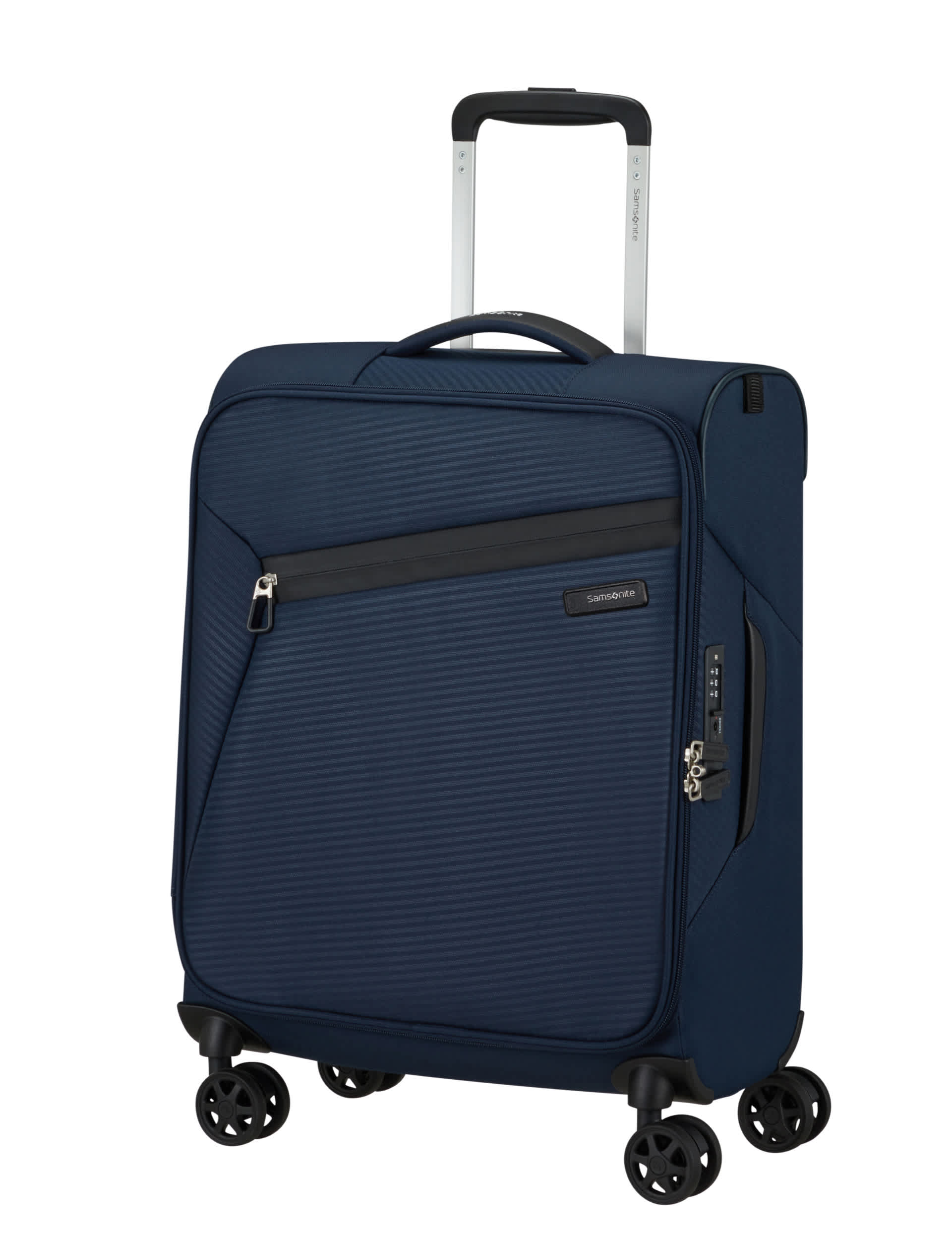 Samsonite Litebeam 4 Wheel Soft Cabin Suitcase - Navy, Navy,Black