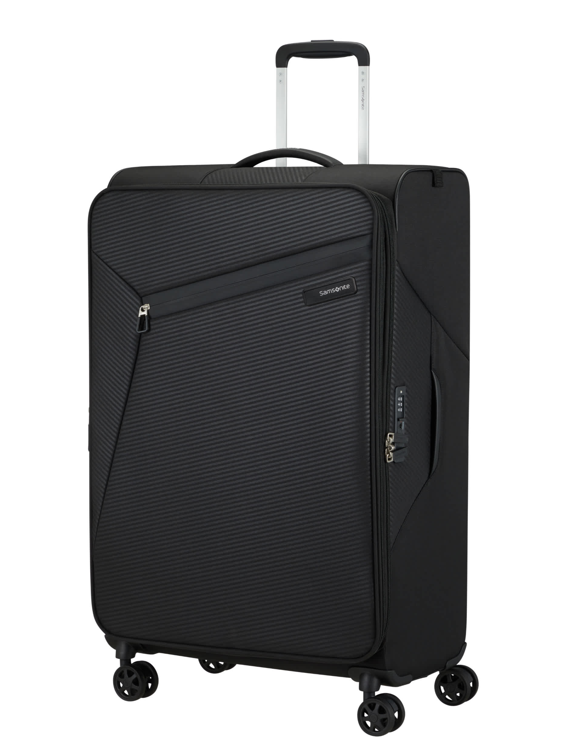 Samsonite Litebeam 4 Wheel Soft Large Suitcase - Black, Black