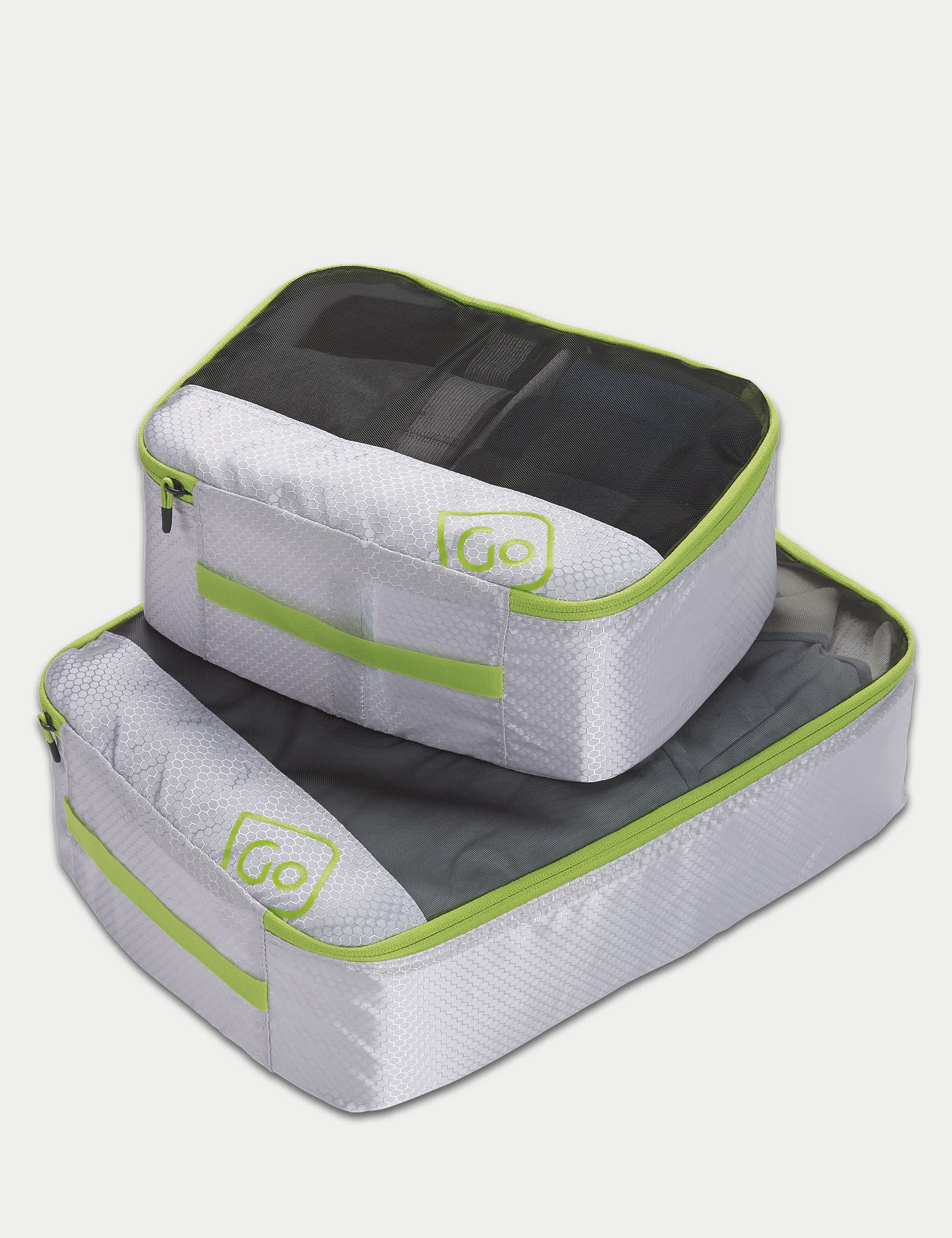 Go Travel Set of Two Deep Packing Cubes - Green, Green