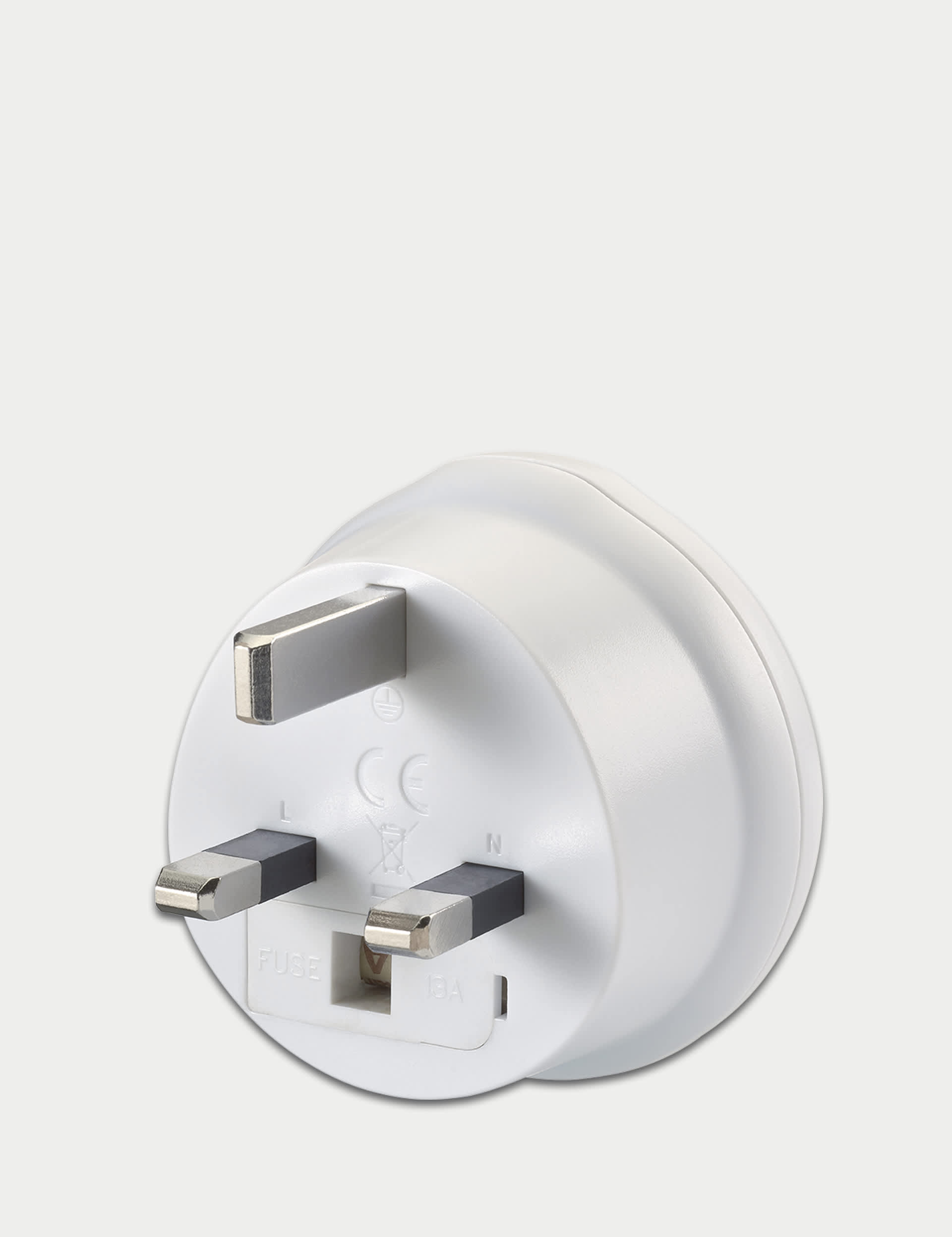 Go Travel USA-UK Travel Adaptor - White, White