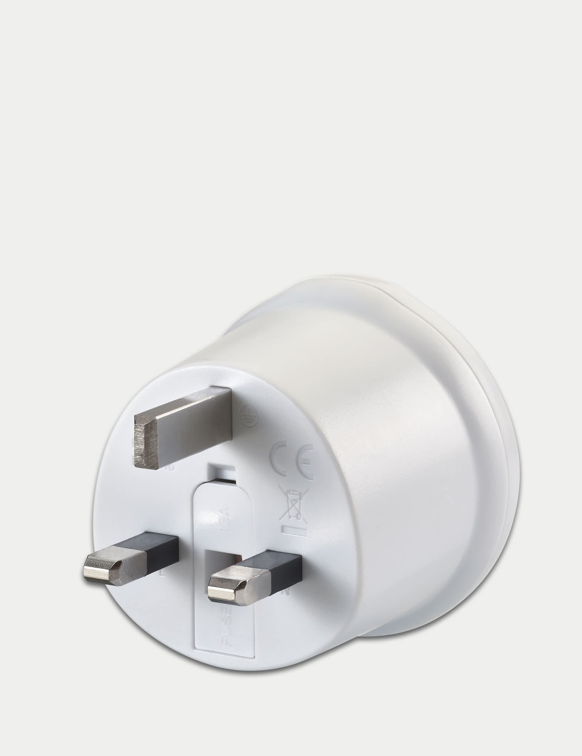 Go Travel EU-UK Travel Adaptor - White, White