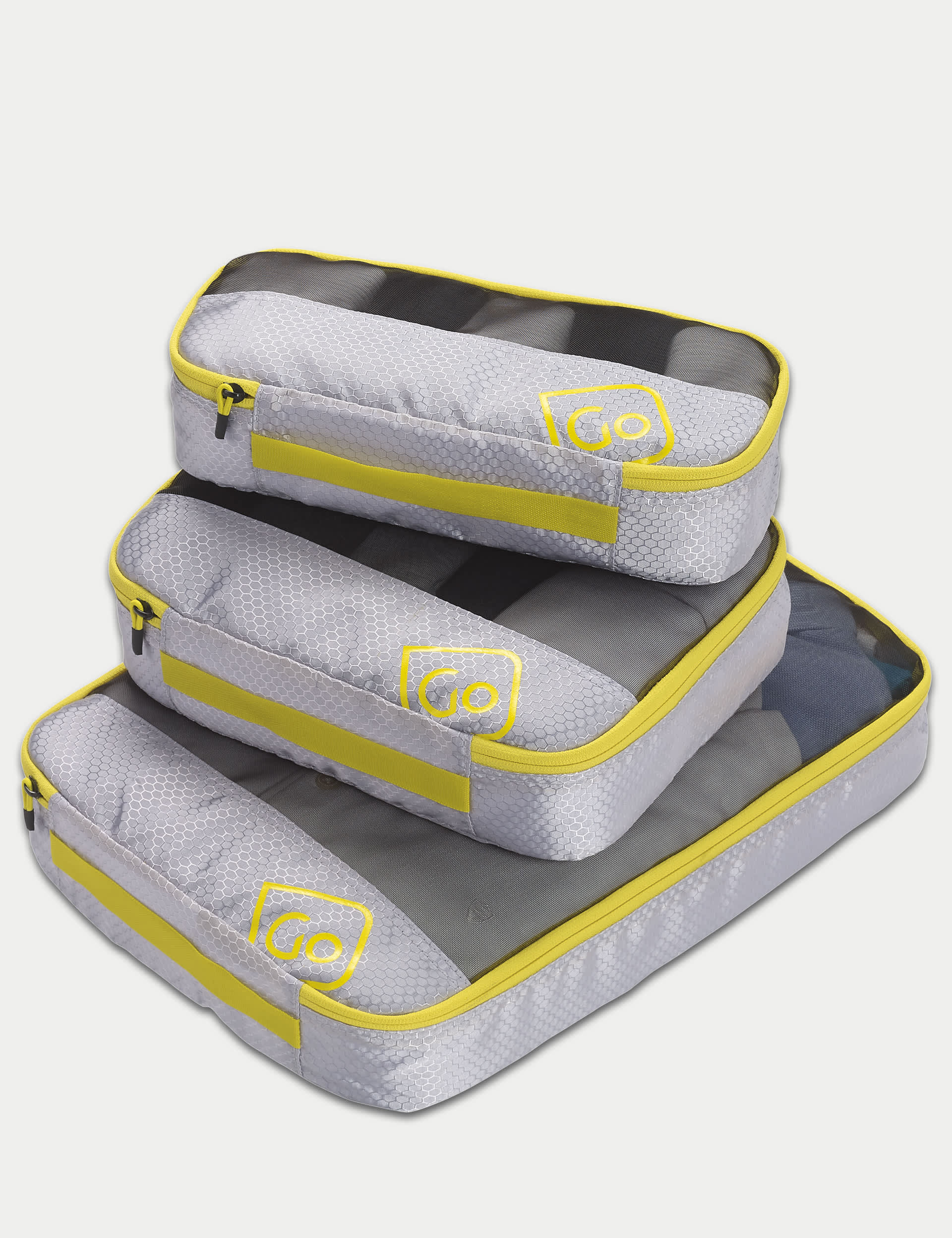 Go Travel 3pk Packing Cubes - Yellow, Yellow