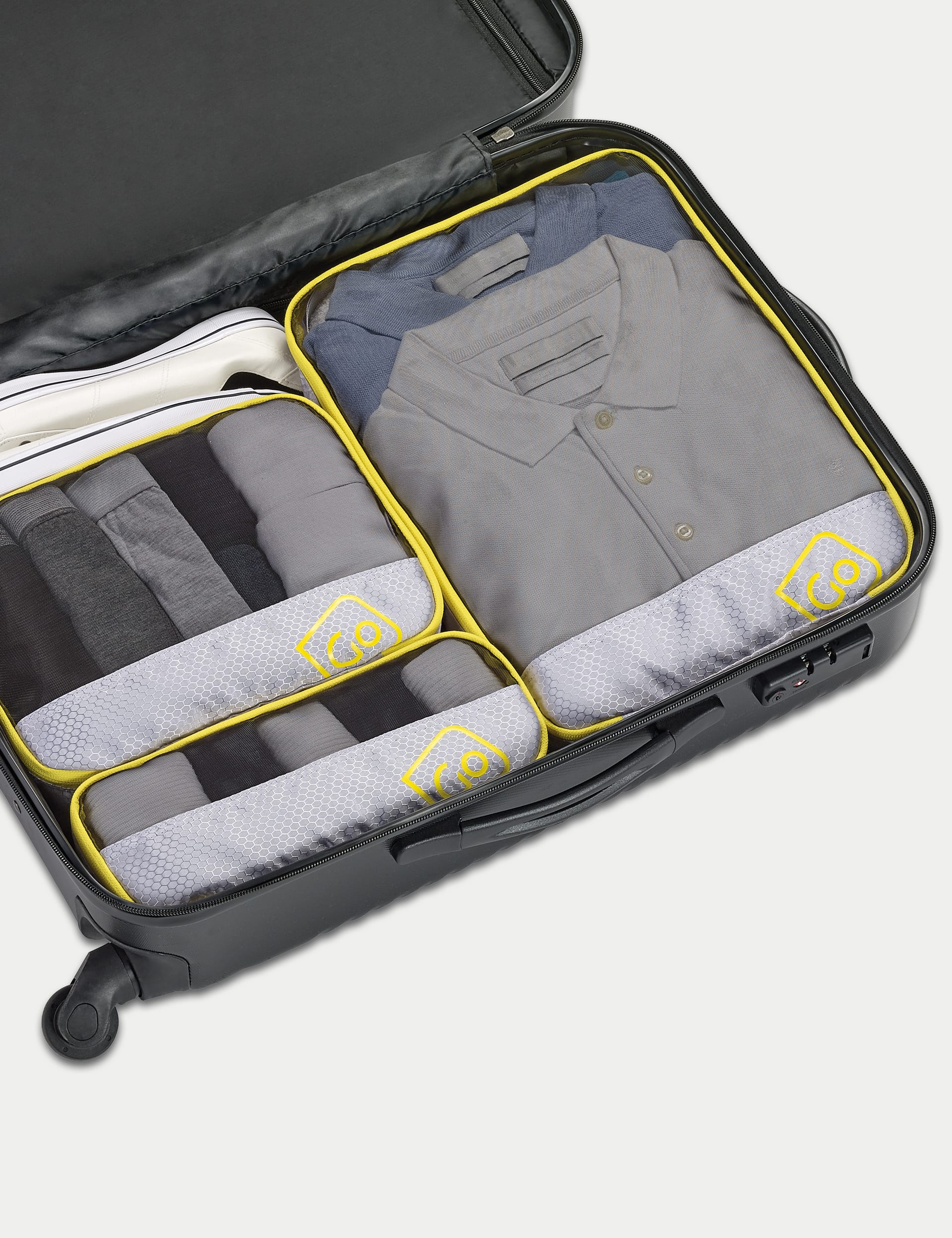 Go Travel 3pk Packing Cubes - Yellow, Yellow