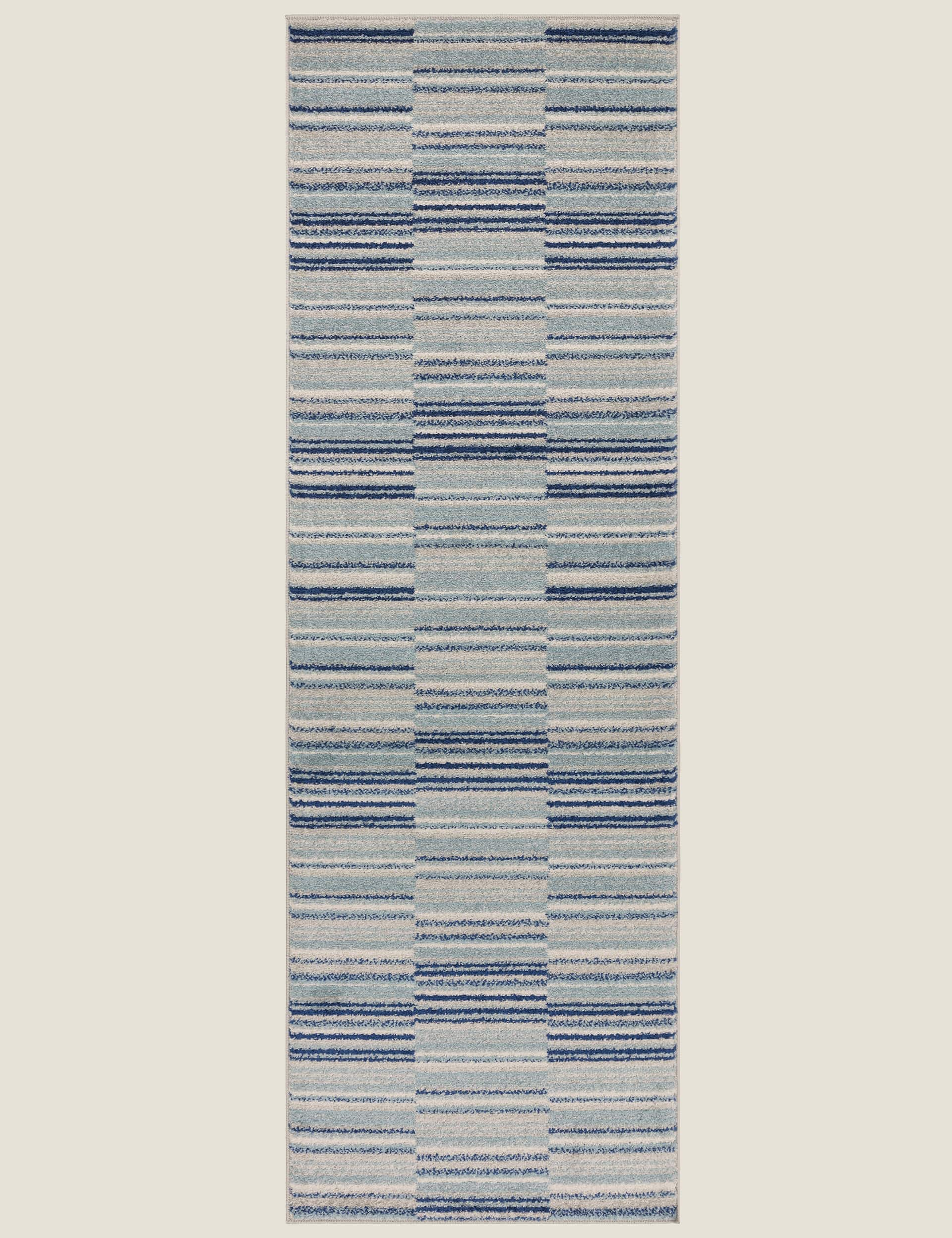 Asiatic Muse Stripe Rug - SML - Blue, Blue