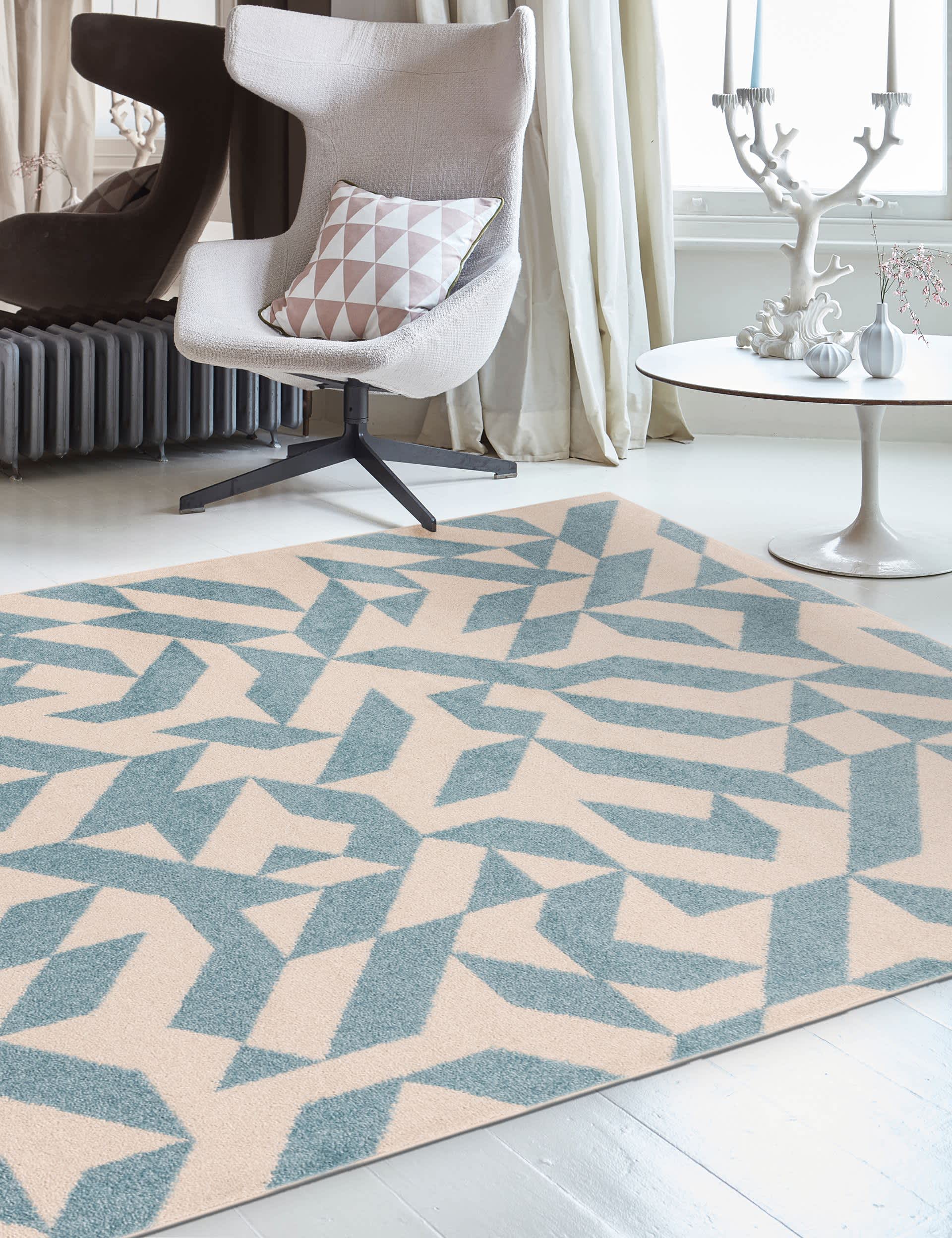 Asiatic Muse Shapes Rug - MED - Blue, Blue