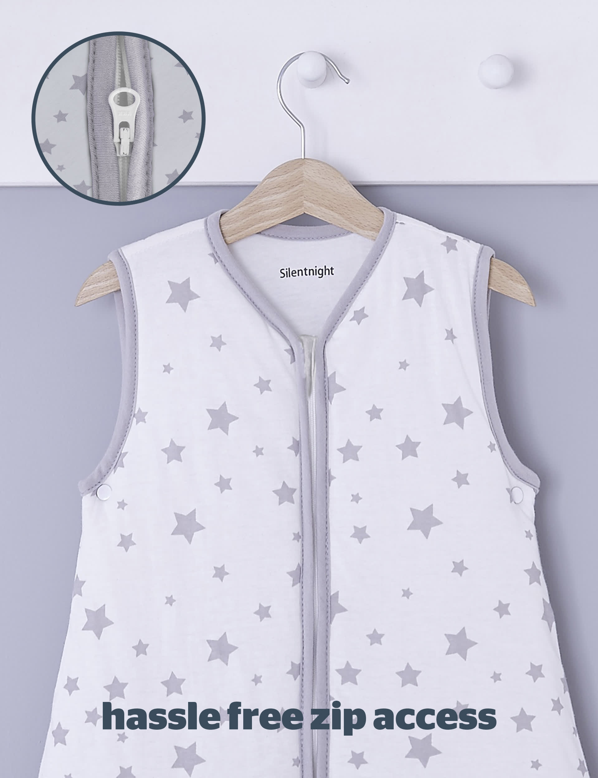 Silentnight Safe Nights Baby Sleeping Bag (6-18 Months) - Grey Mix, Grey Mix