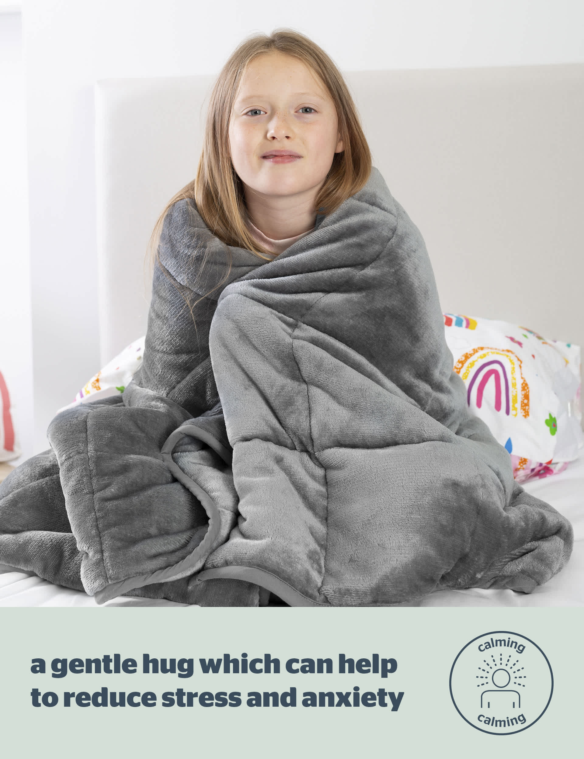 Silentnight Wellbeing Kids Weighted Blanket - Charcoal, Charcoal