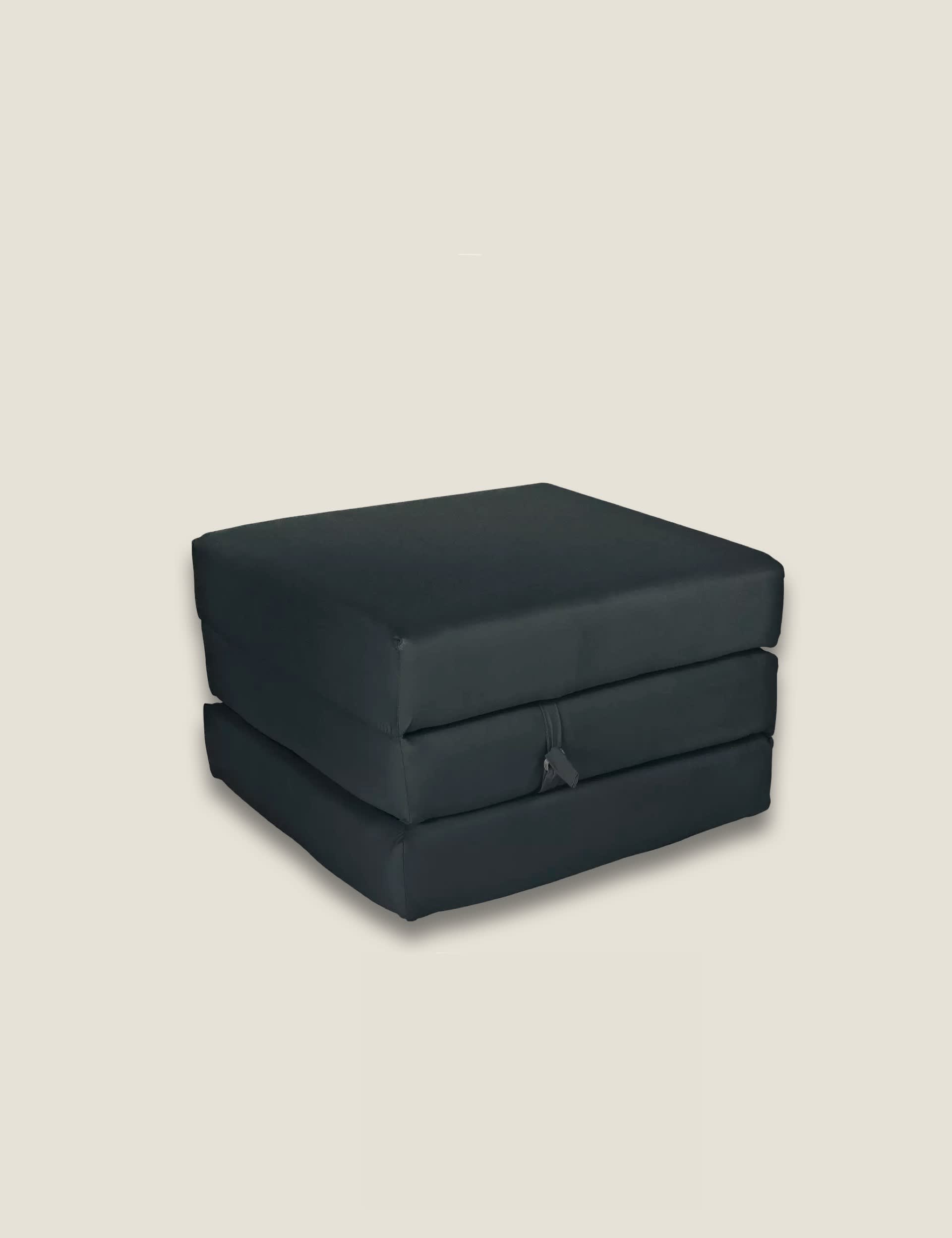 Kaikoo Black Single Cube Chair Bed  Black