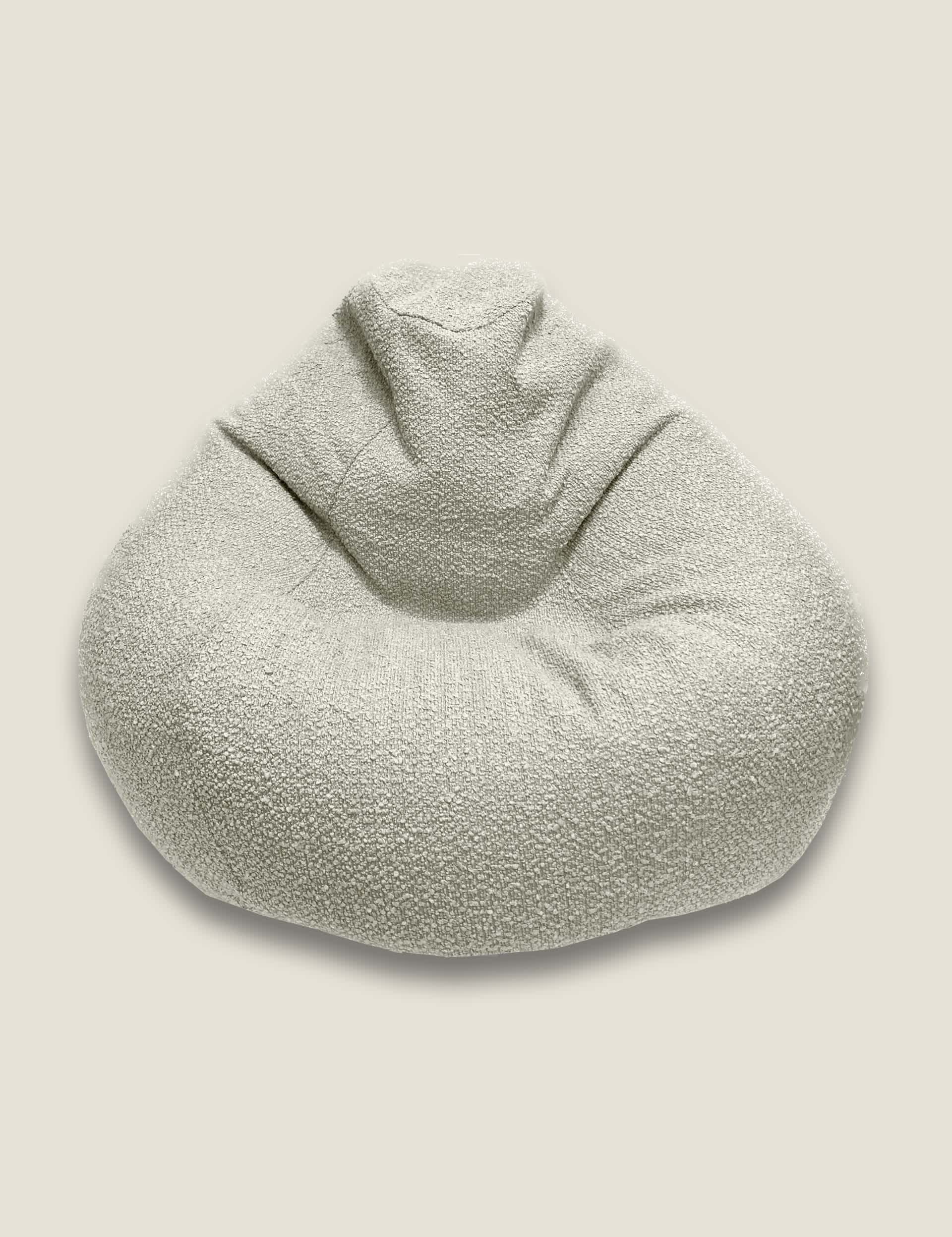 Kaikoo Boucle Pouffe - Ivory, Ivory