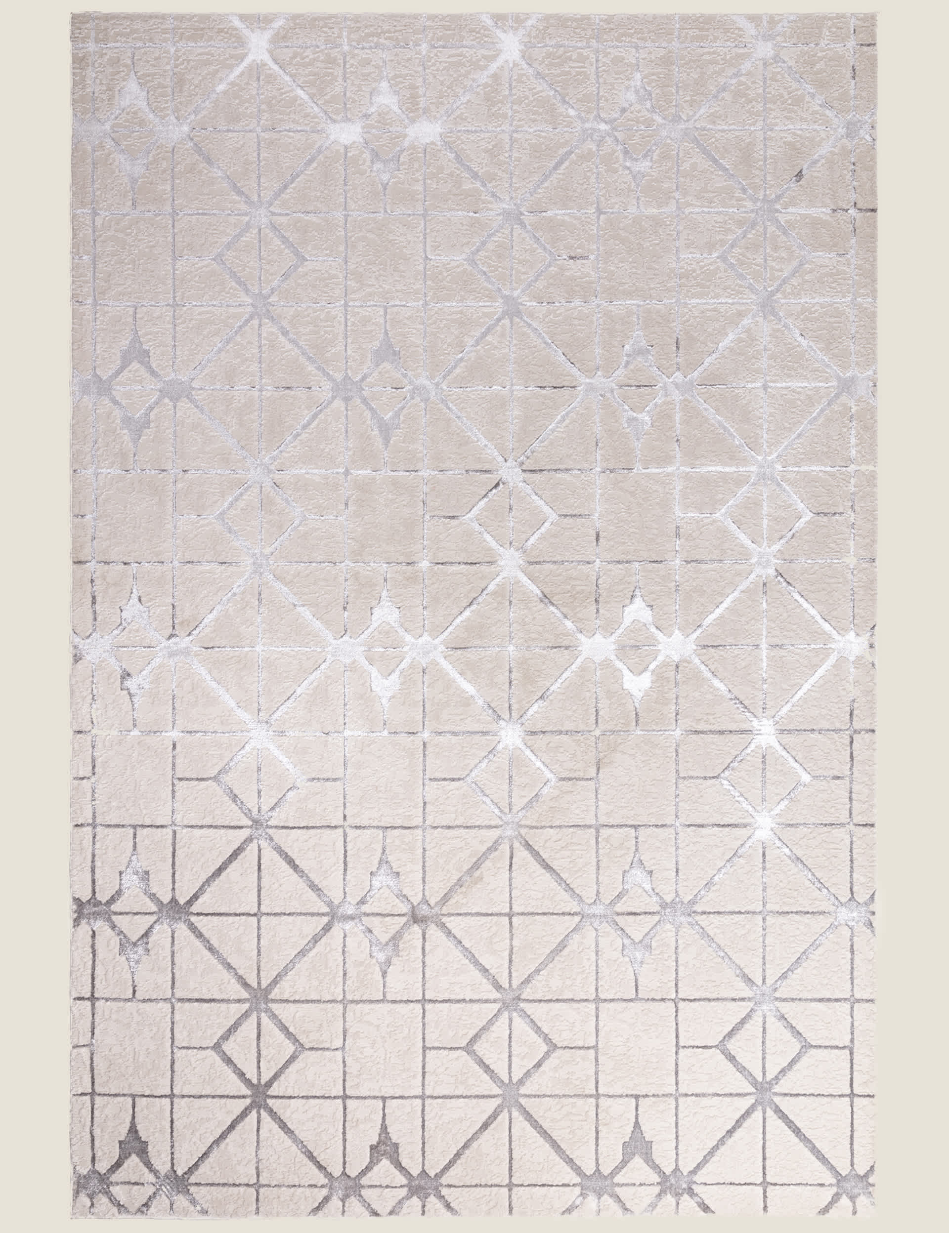 Asiatic Aurora Lattice Rug - S - Silver, Silver